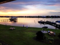 Balcony view of the sunset