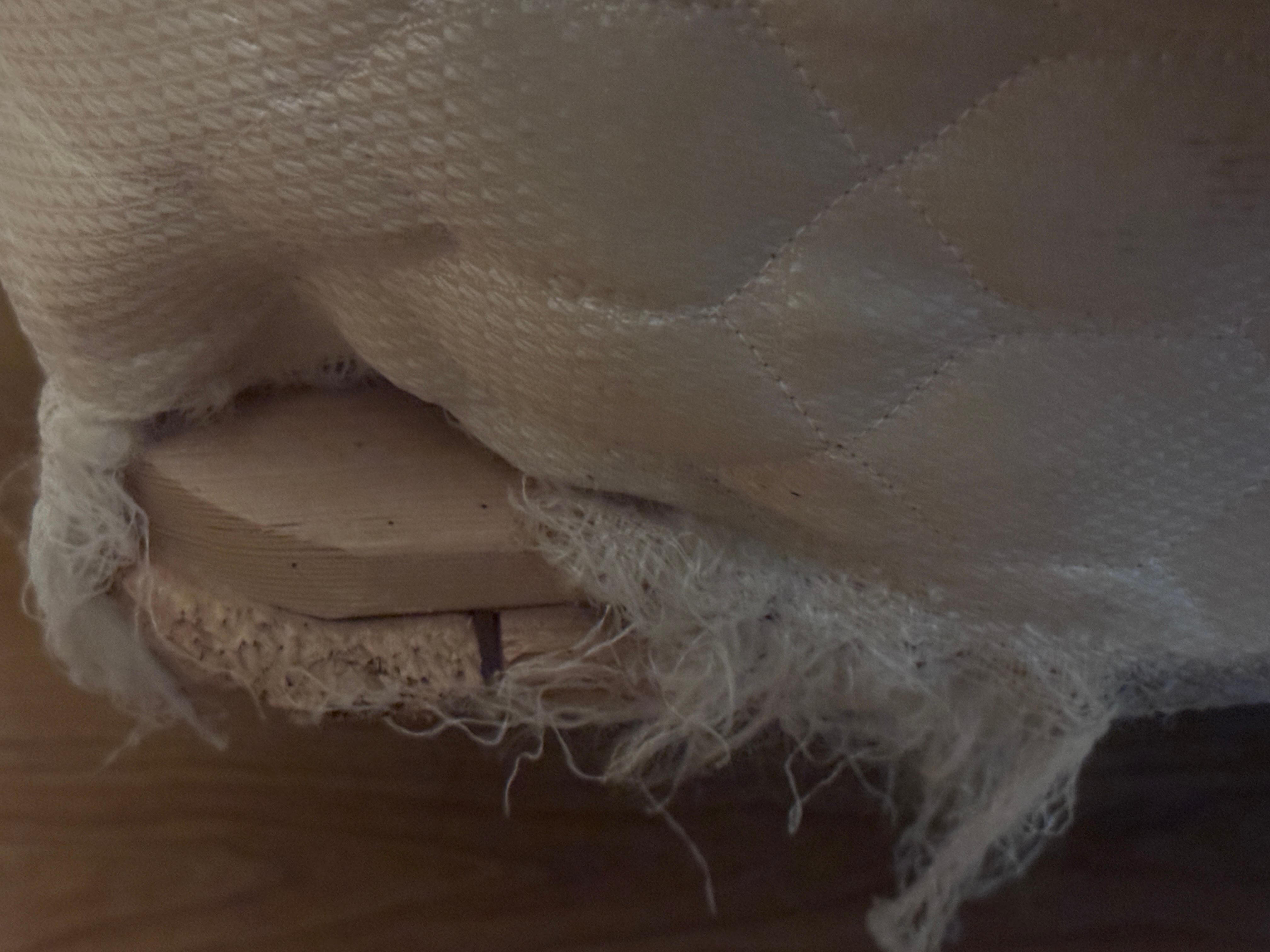 Corner of the broken bed