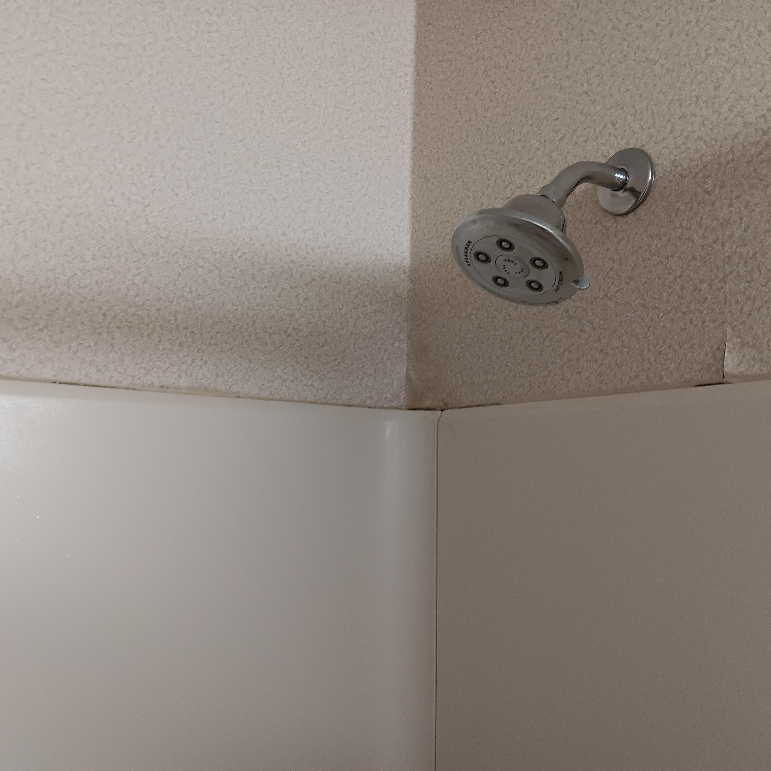 Peeling wallpaper.