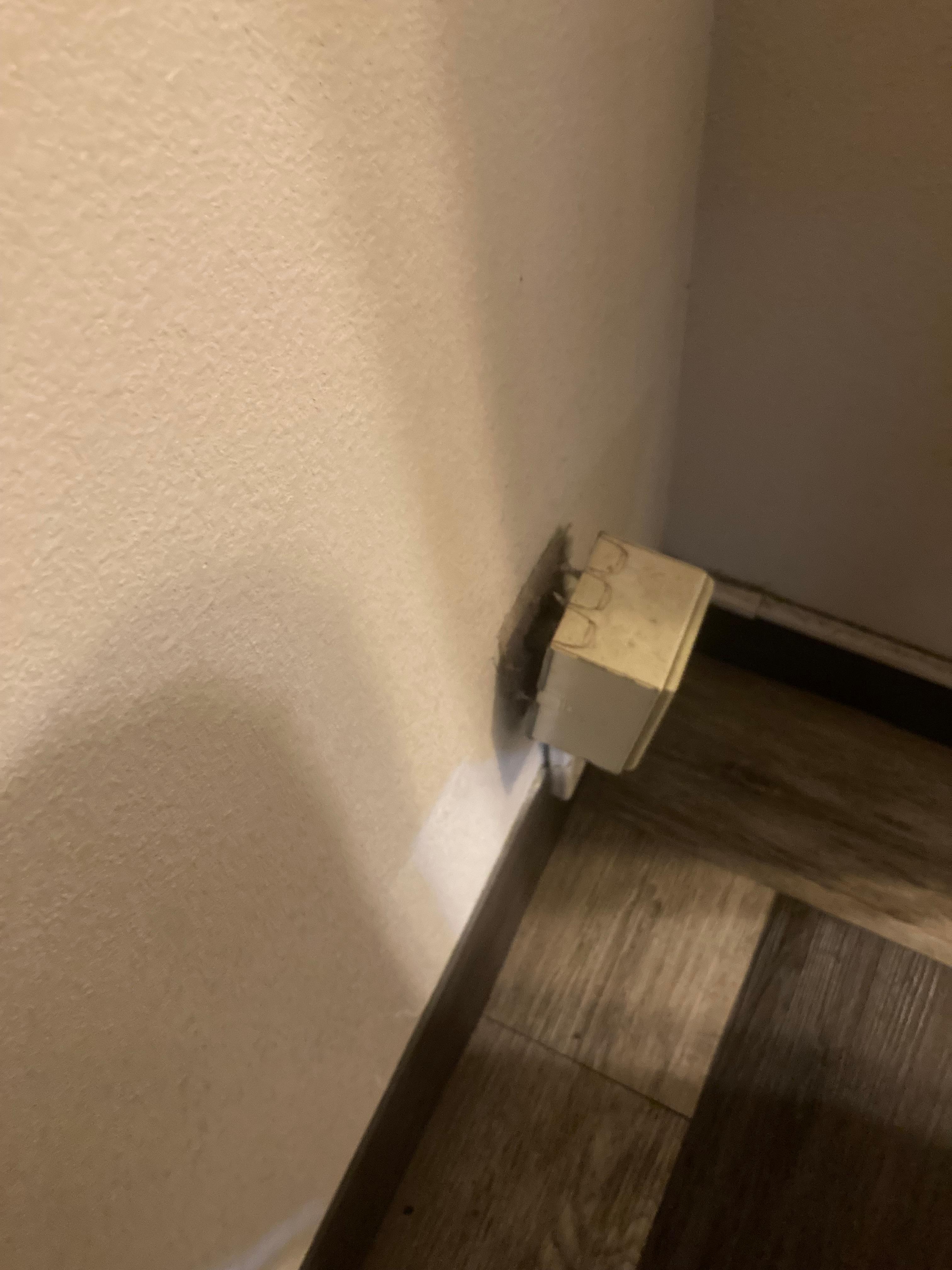 Plug coming off wall