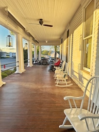 My cousin learned to walk on this porch in 1953 when my grandfather was working on the Anaconda smelter. Be sure to get a s’mores kit to use on the fire pit!