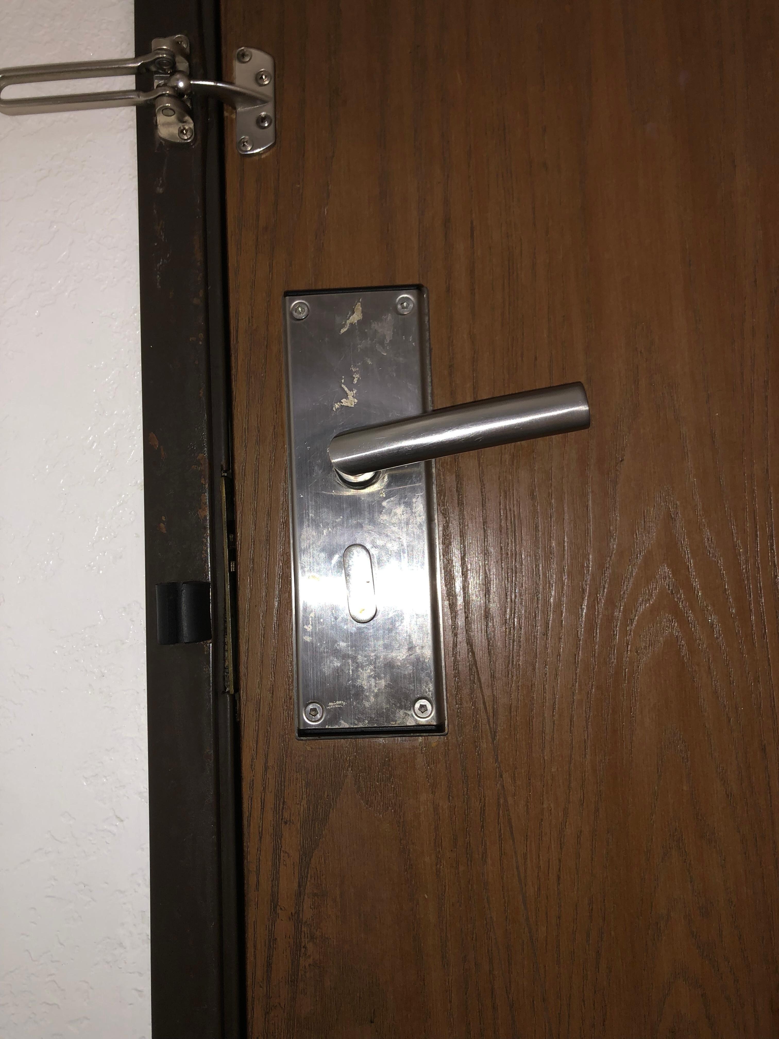 Had to use a medical glove to enter and exit so I don’t catch anything.