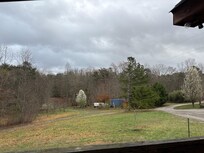 Back porch has very nice view. It was a little dreary that day and we weren’t in season where trees were blooming yet