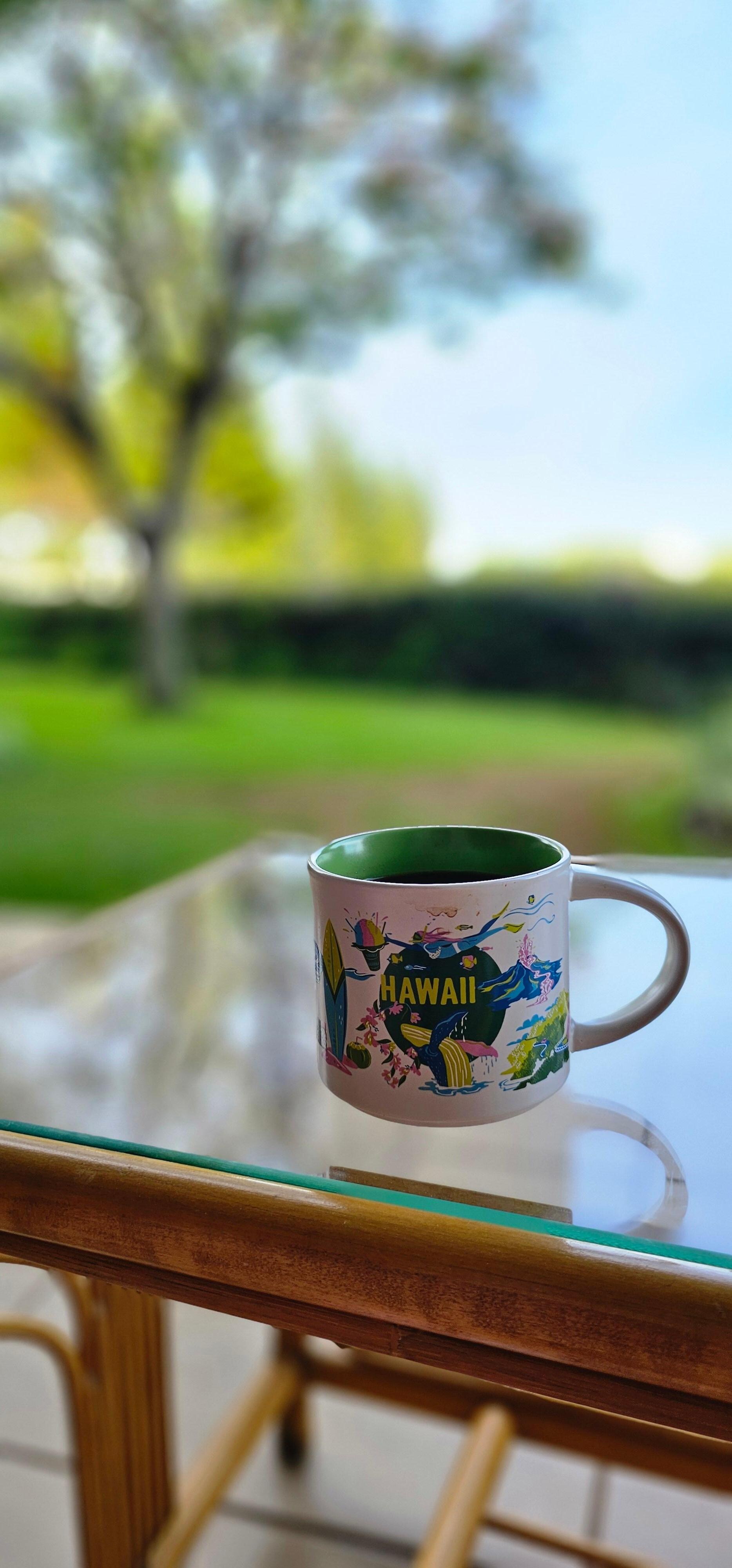 Morning coffee on patio. At the condo. Loved watching the birds and early golfers