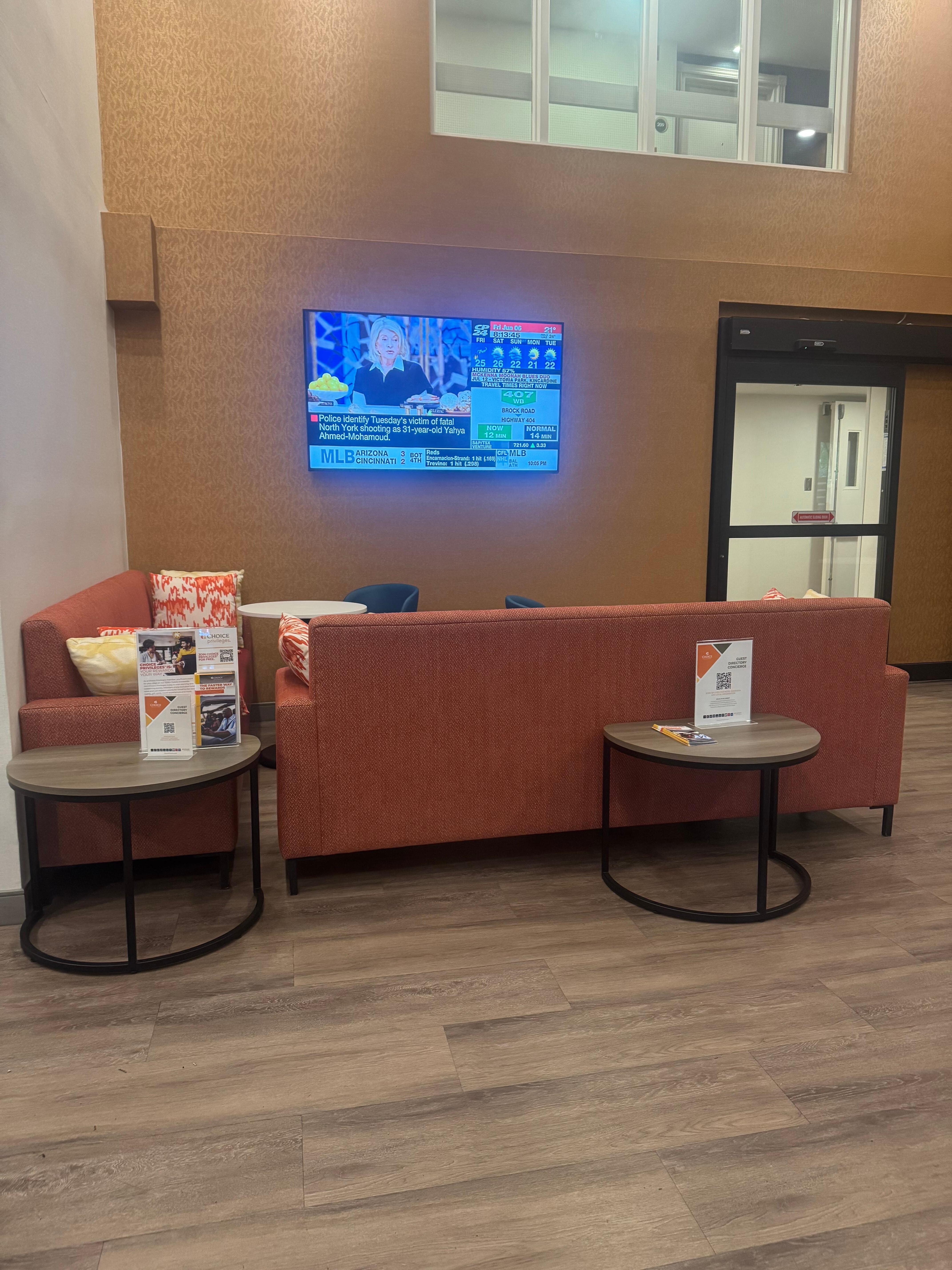 Hotel Reception sitting area