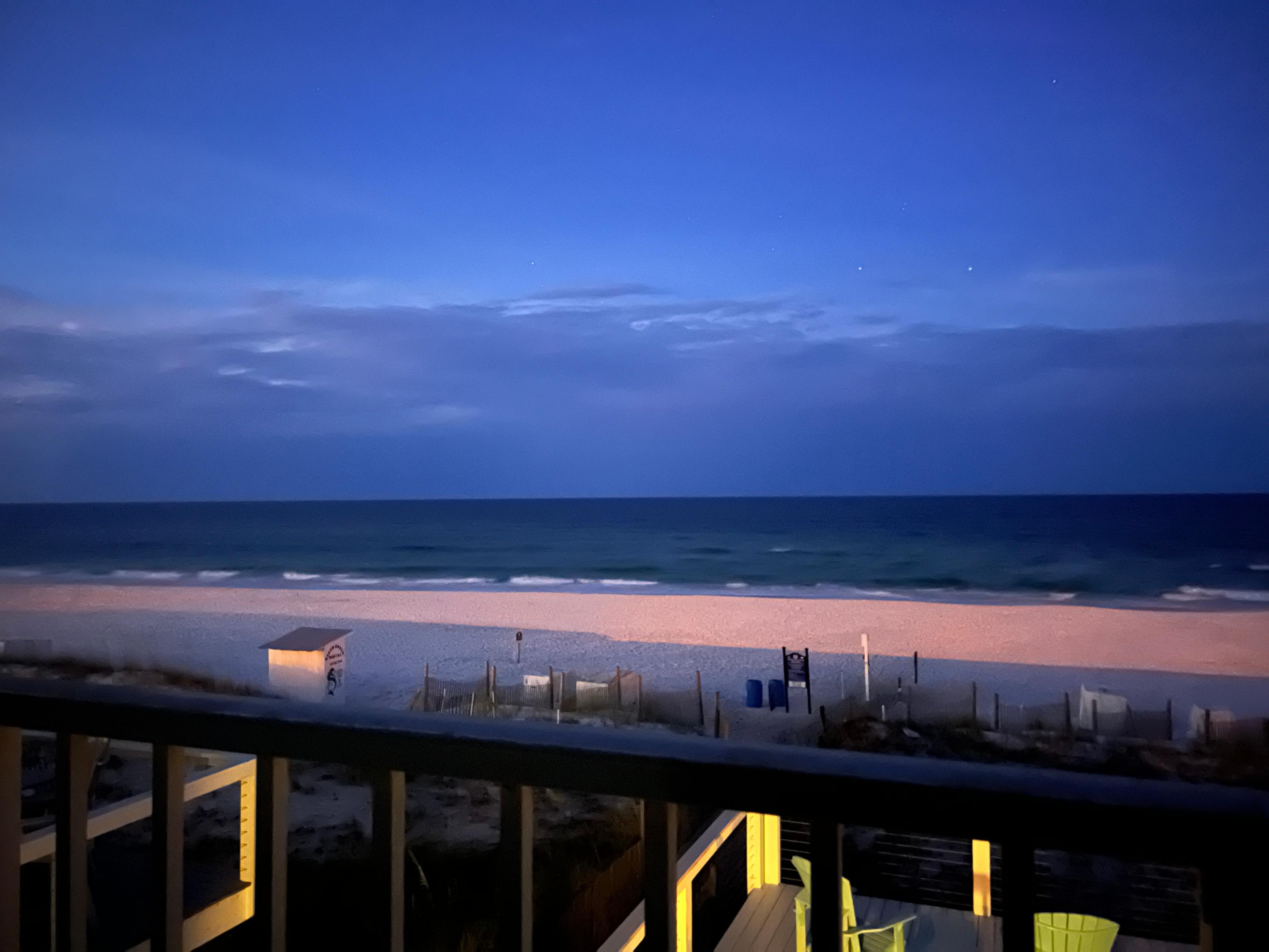 Sunrise from 2nd floor balcony.