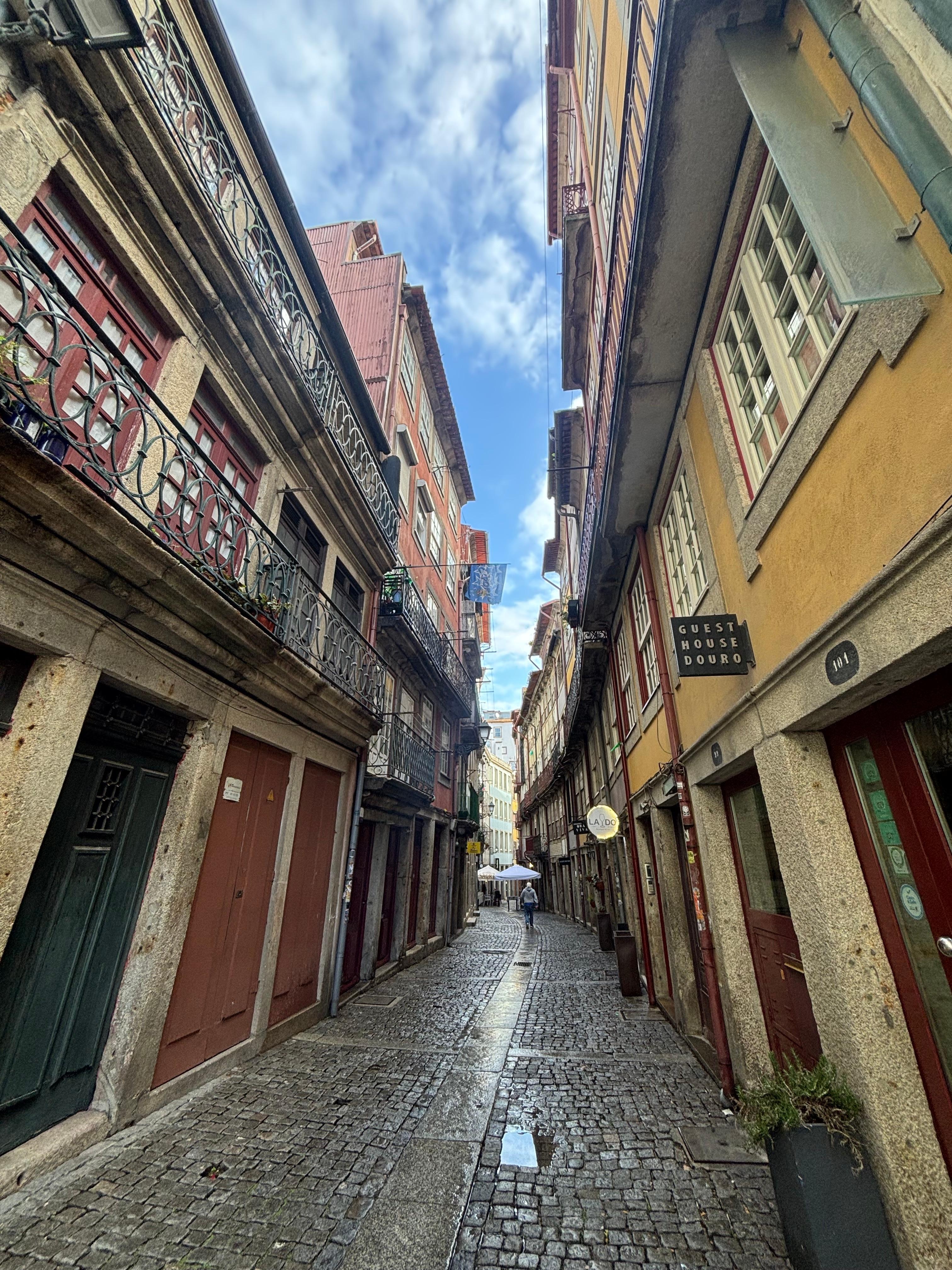 View down the street.