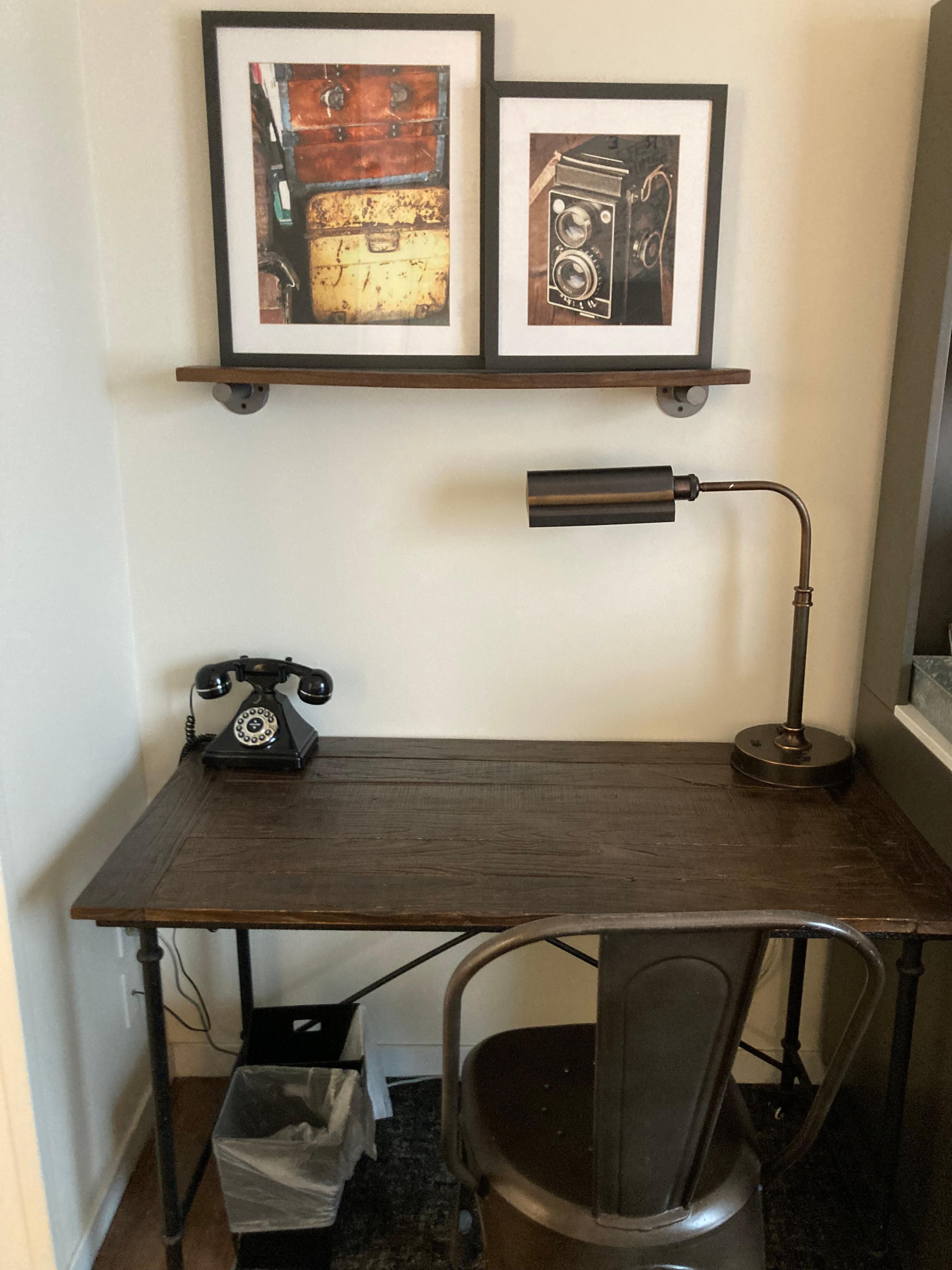 Desk is a charming touch and useful.