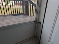 The railing is a potential hazard as it is loose.