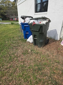 The trash cans were already full when we got there so there was no place to put our trash other than on the ground next to the trash can