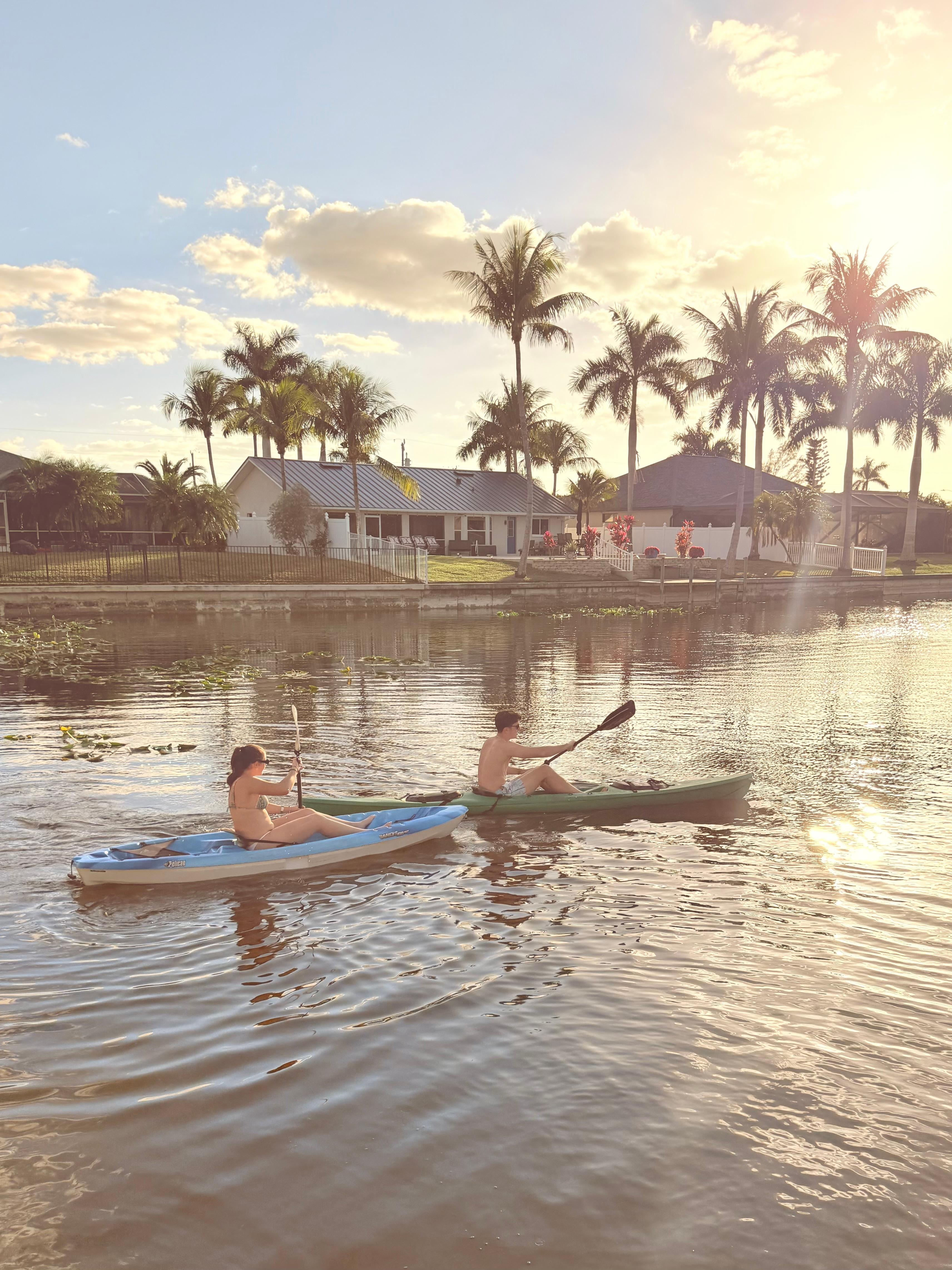 Kayaking off the dock