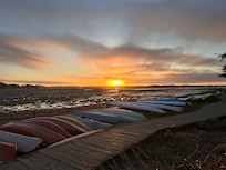 Sunset outside of the hotel