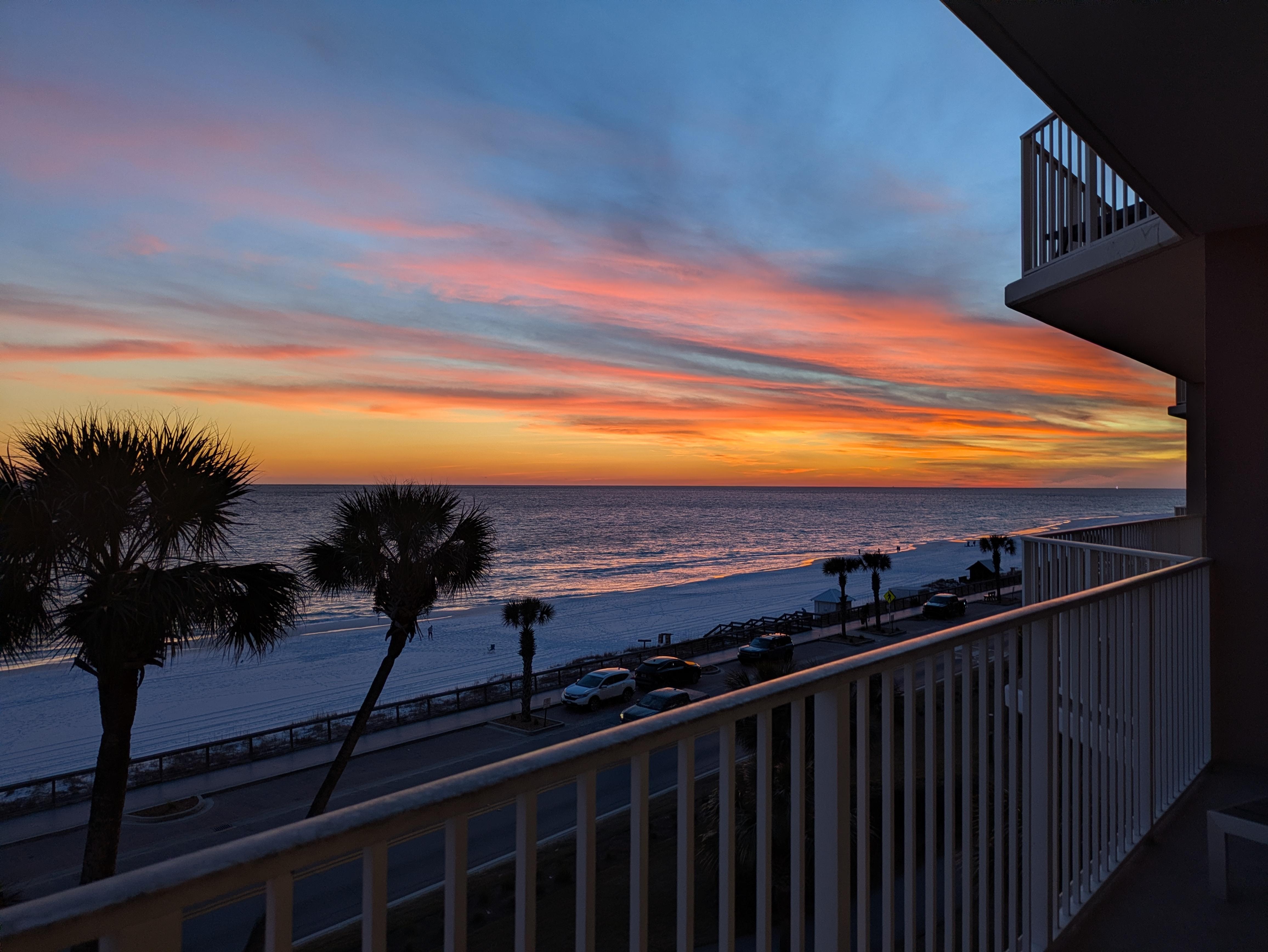 Sunset view from the balcony