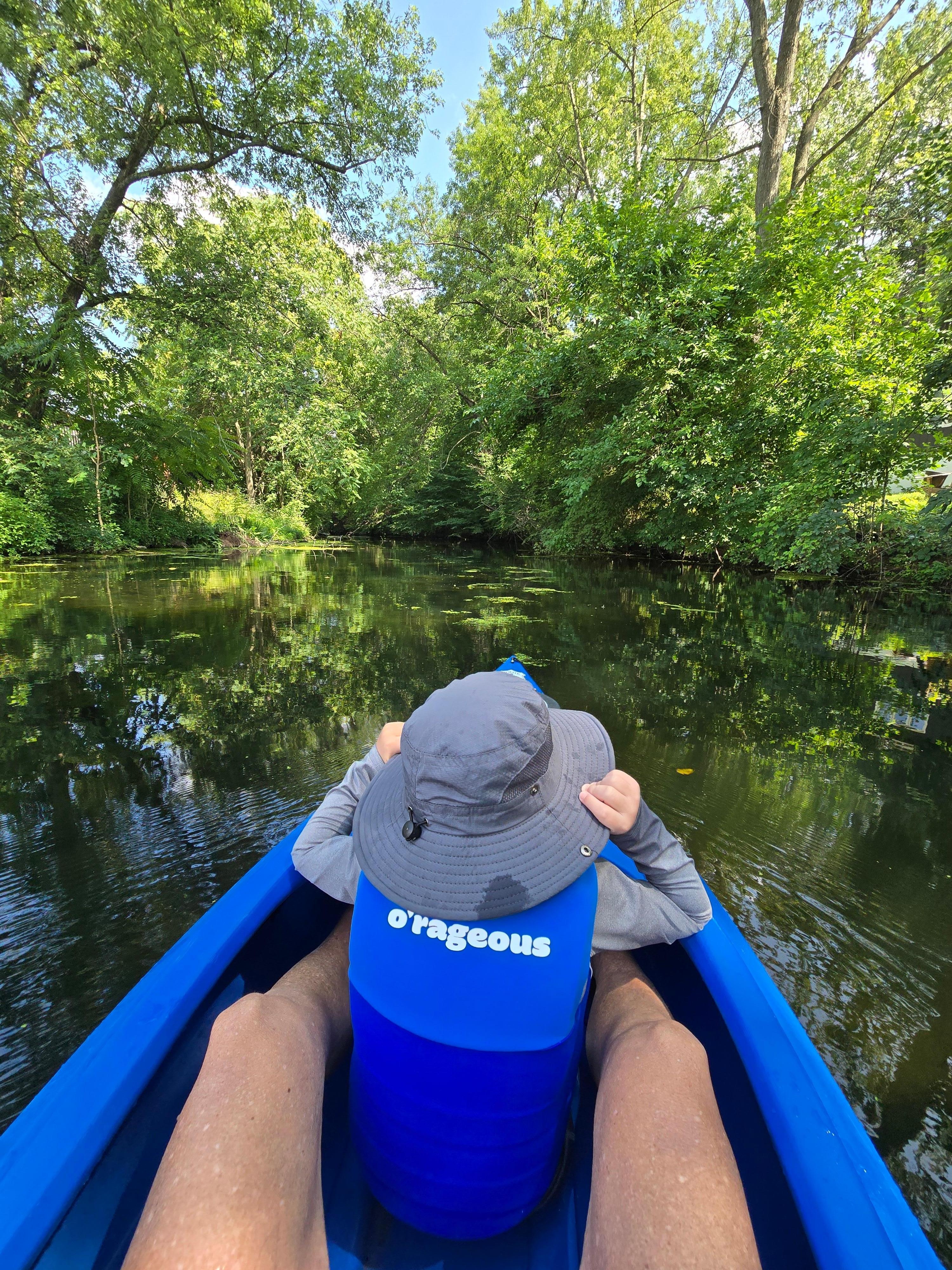 Pure peace with my grandson in the tributary to Lake Tupper 