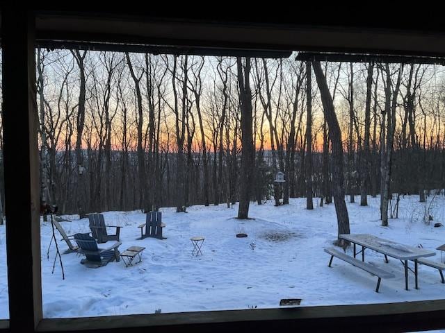 The view from the back porch just after sunset.