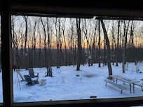 The view from the back porch just after sunset.
