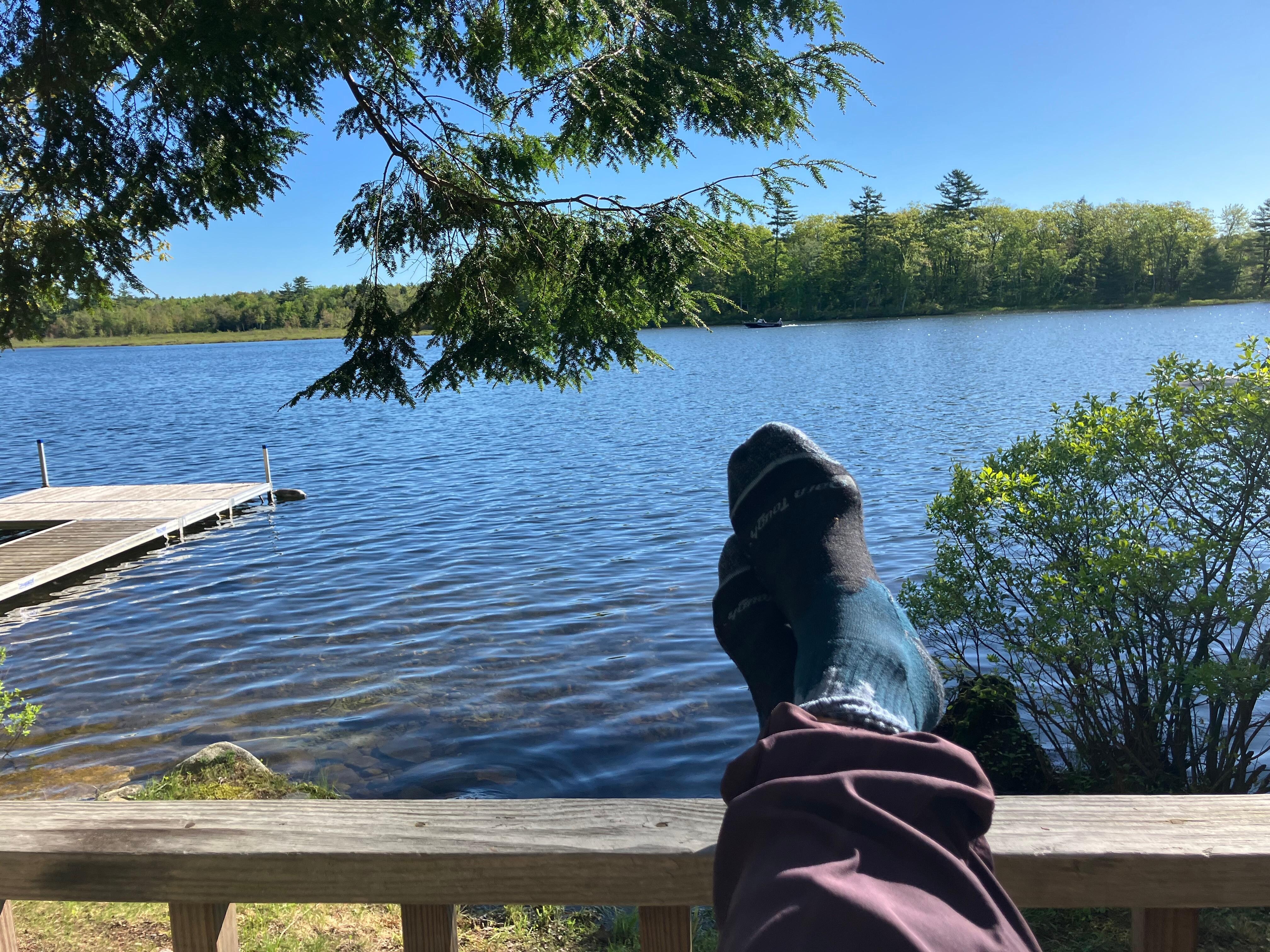 relax on the deck and enjoy the lake.