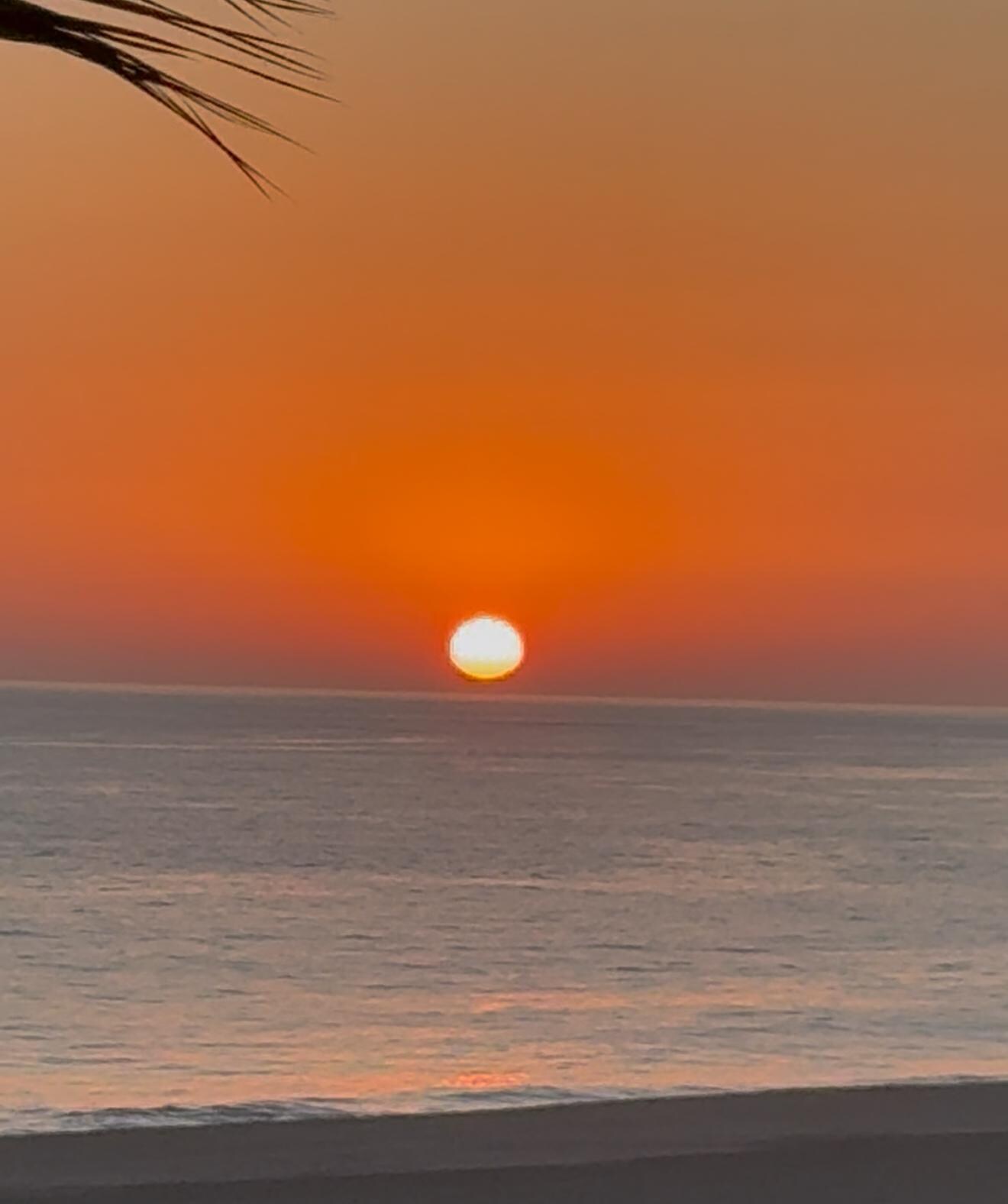 Puesta de sol vista desde el balcón de la habitacion