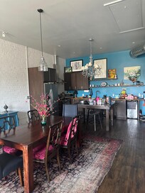 Dining room and kitchen