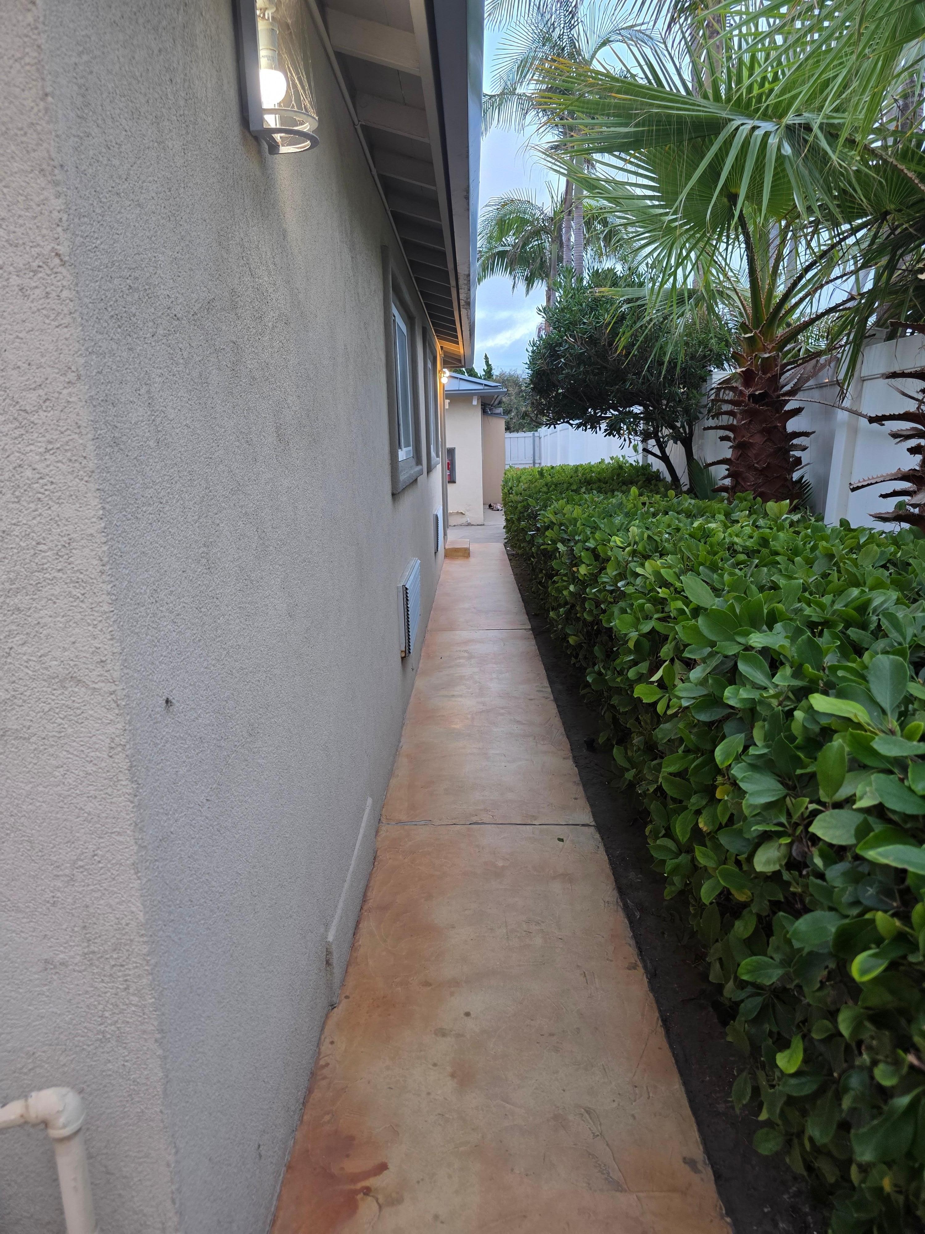 Room located away from the rest. Down the path. First thought just a walkway. Had to do a double take looking for the room