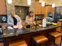 Open spacious and well equipped kitchen