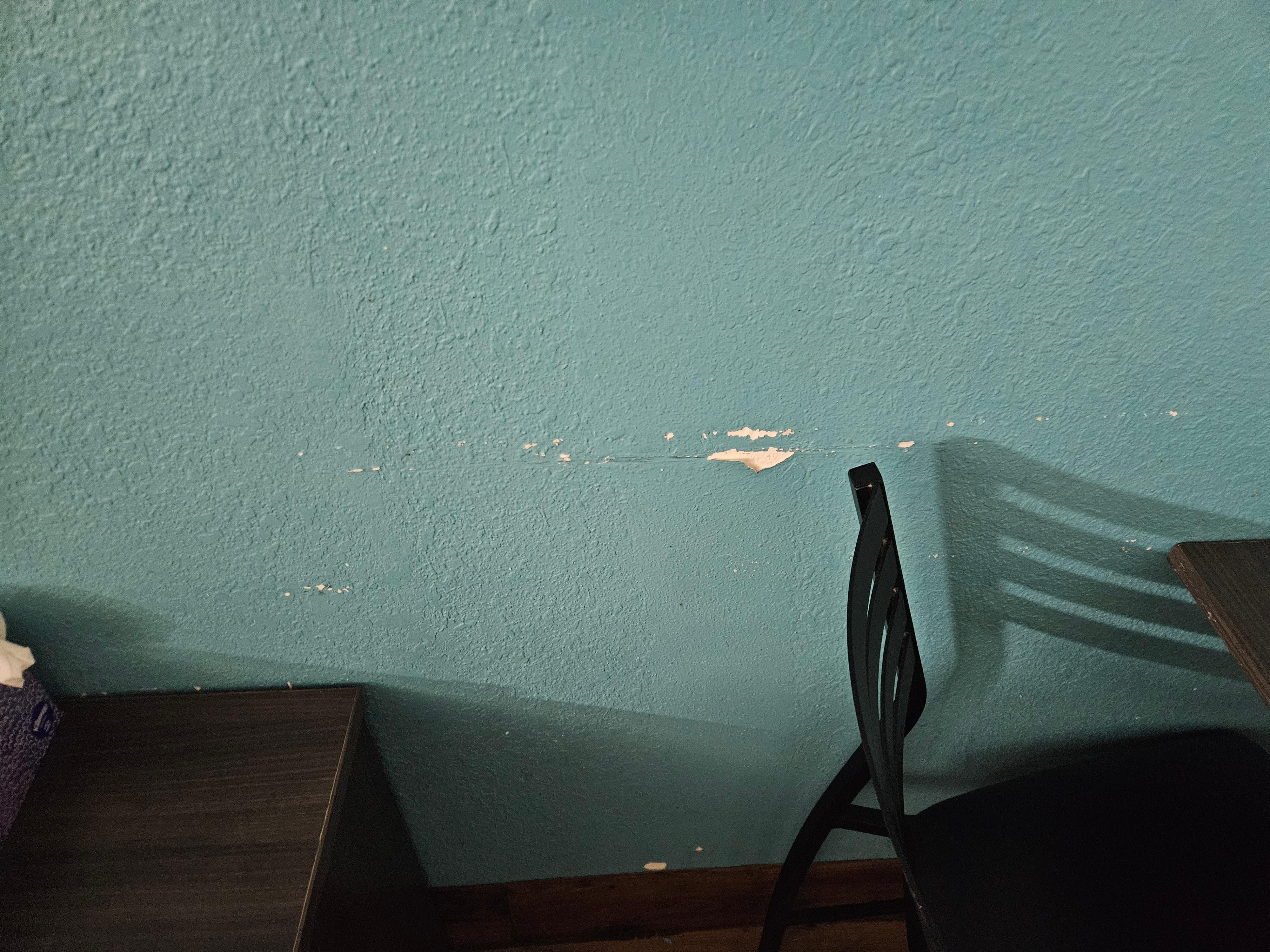 Walls scuffed and scraped