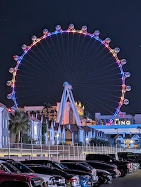 View of the High Roller observation wheel