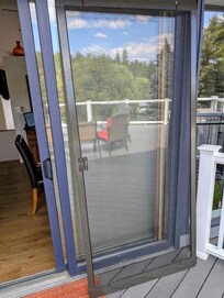 Broken patio screen would not stay on.