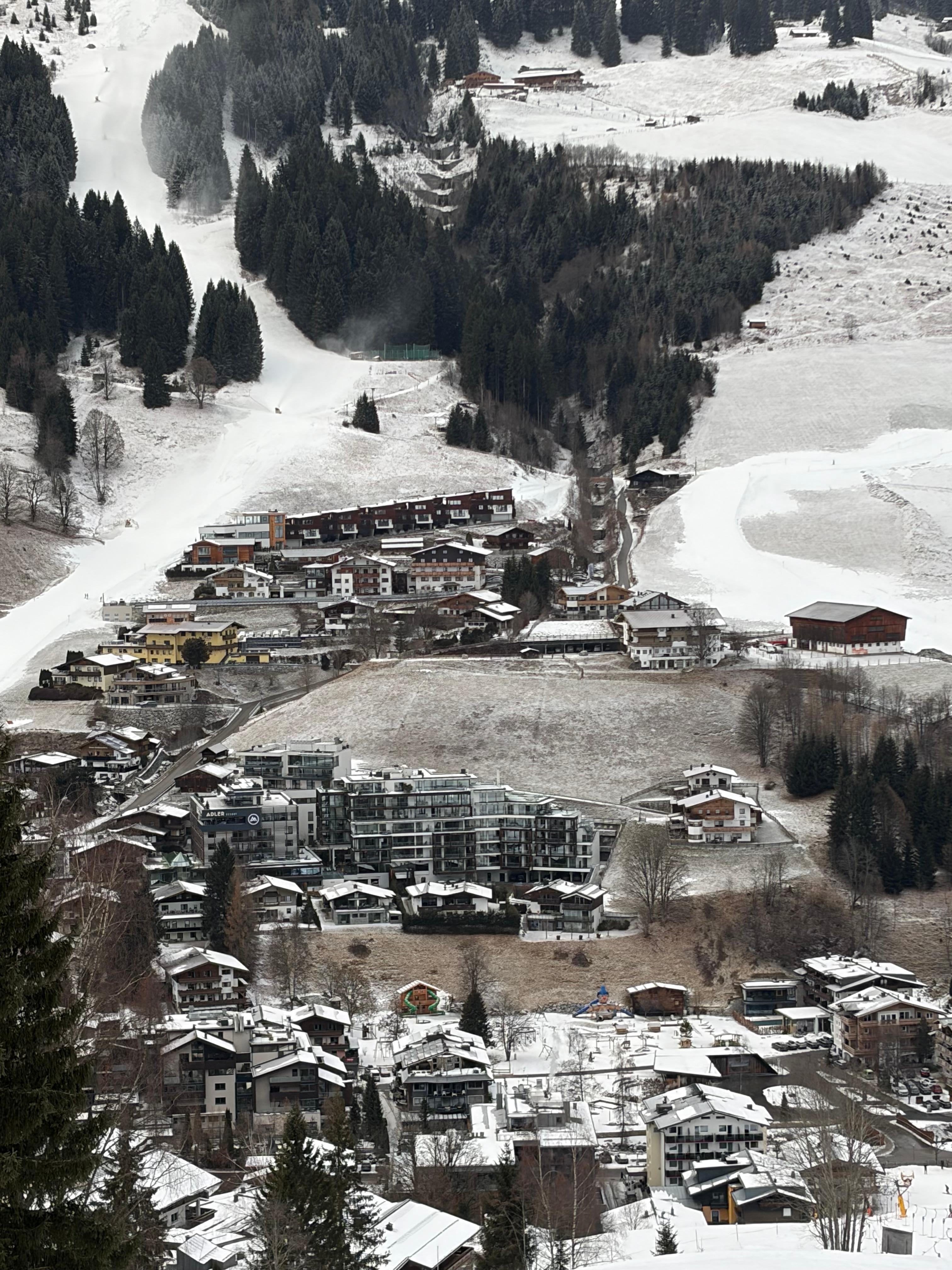 View of the house, right where slope on the right side makes a U. Slope # 78 if you look up the trail map.