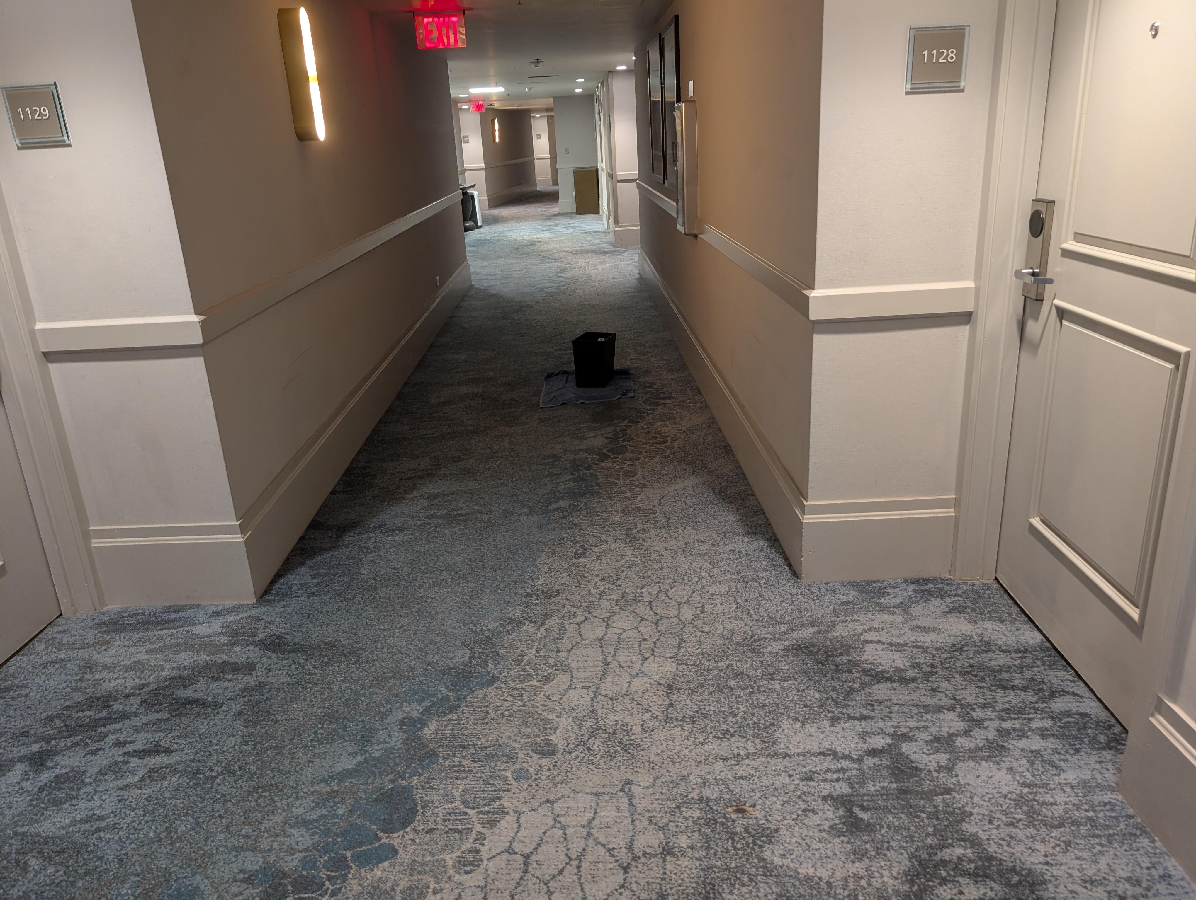 Cathing water from leaking ceiling