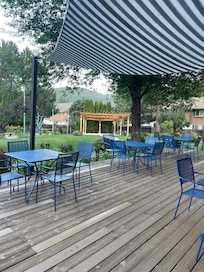 The patio on the backside of the inn that was perfect for breakfast!