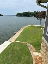 From the covered porch looking out