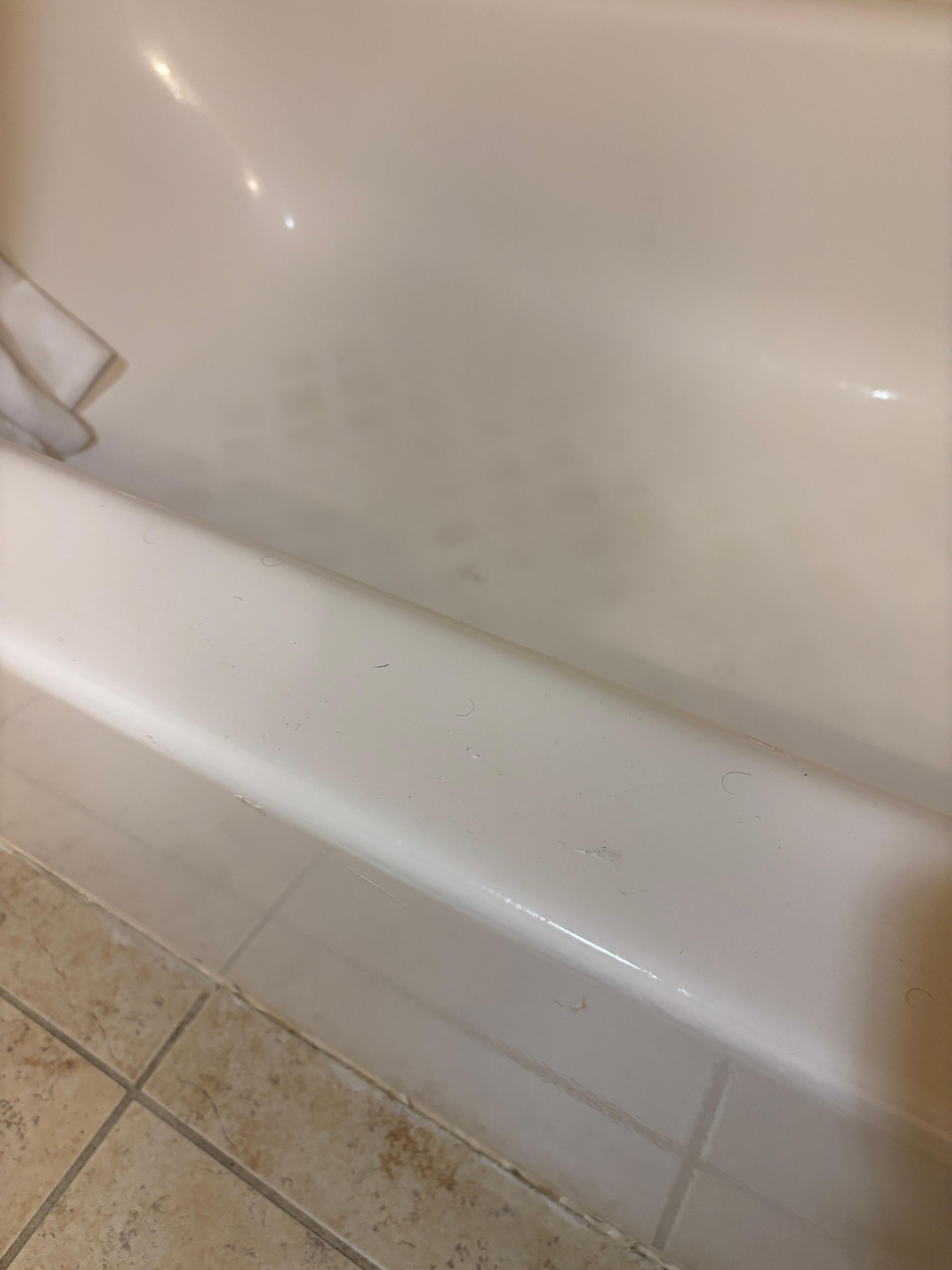 This was the shower tub when I showed up. Previous guests hair all over the place. 