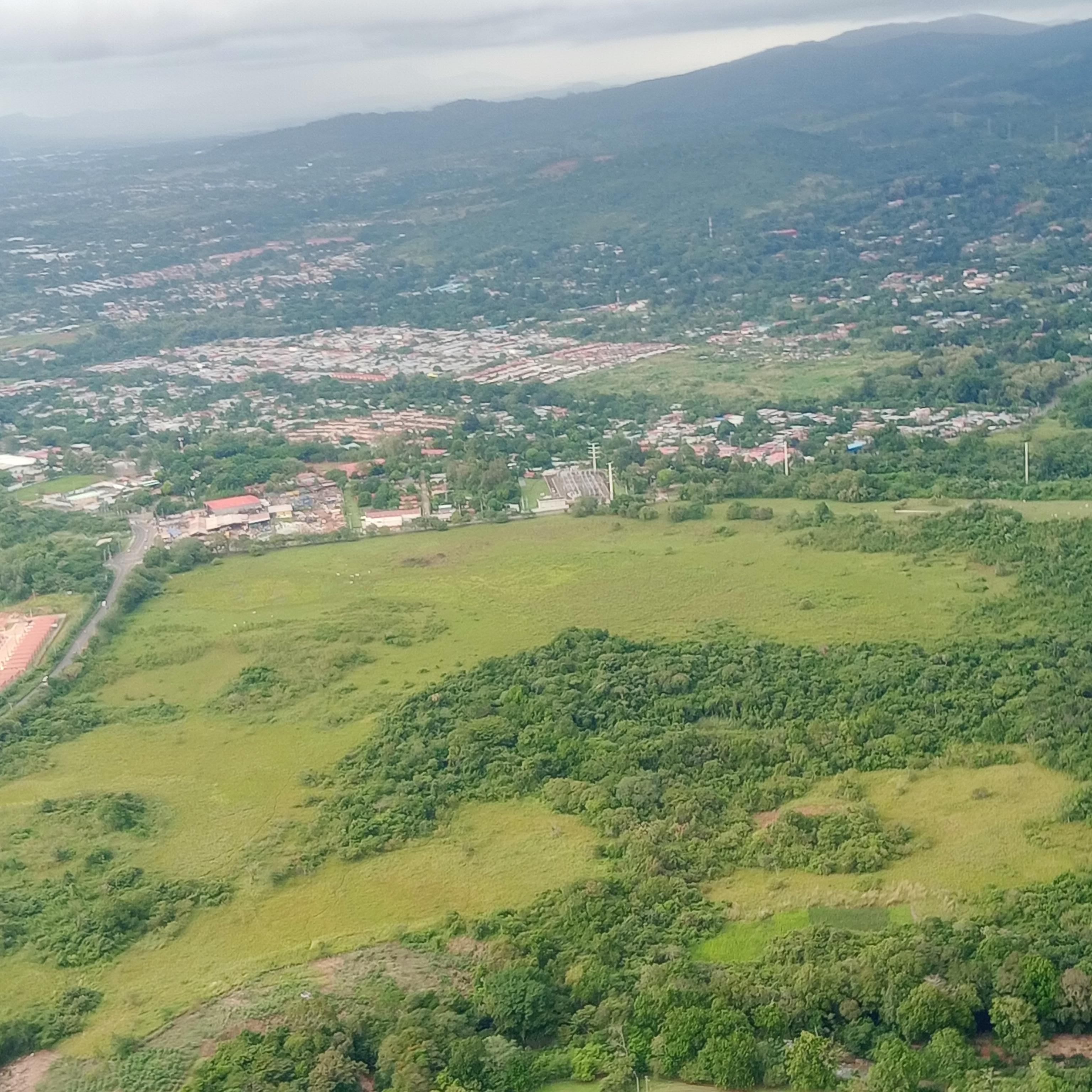View from plane arriving into Panama.