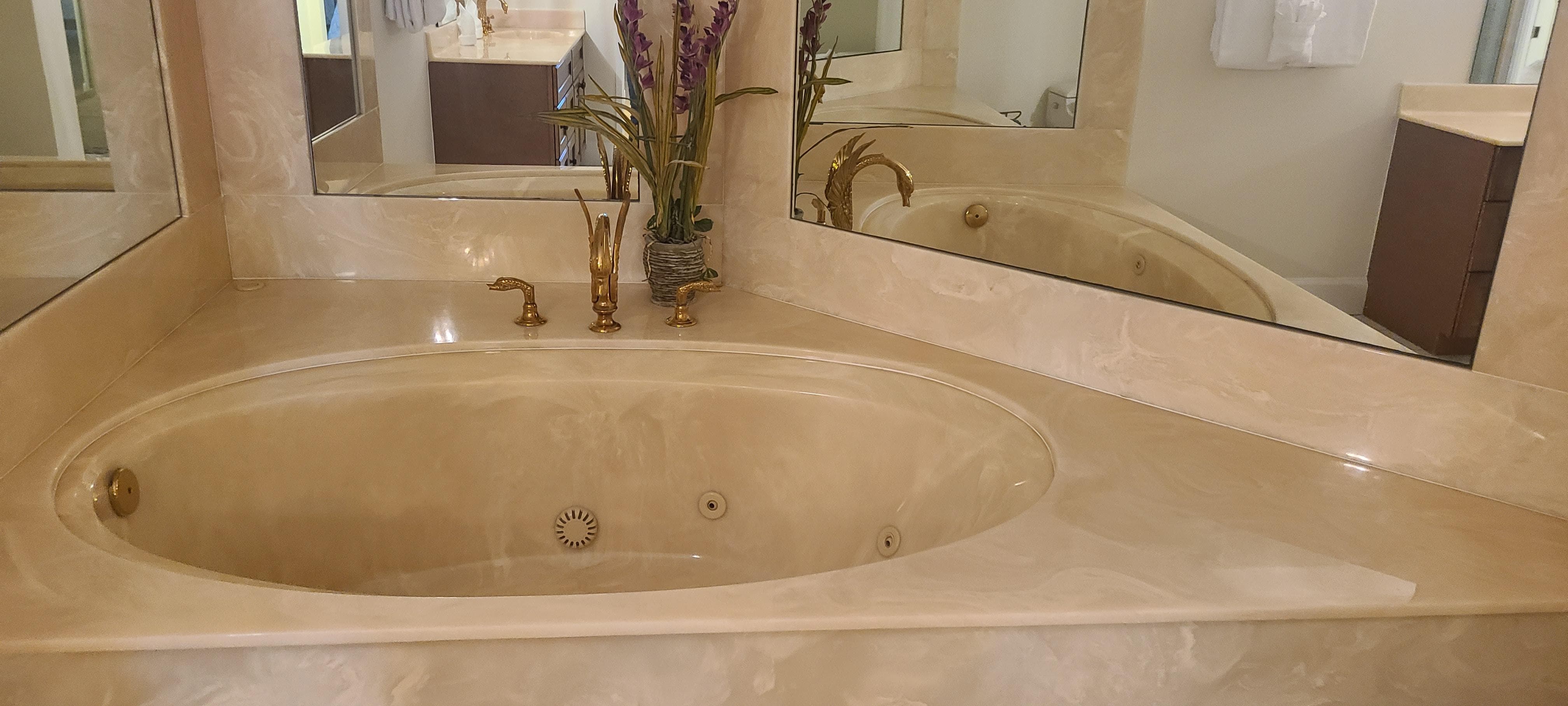 Master bath soaking tub