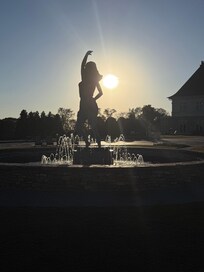 Water Feature in front of Restaurant.