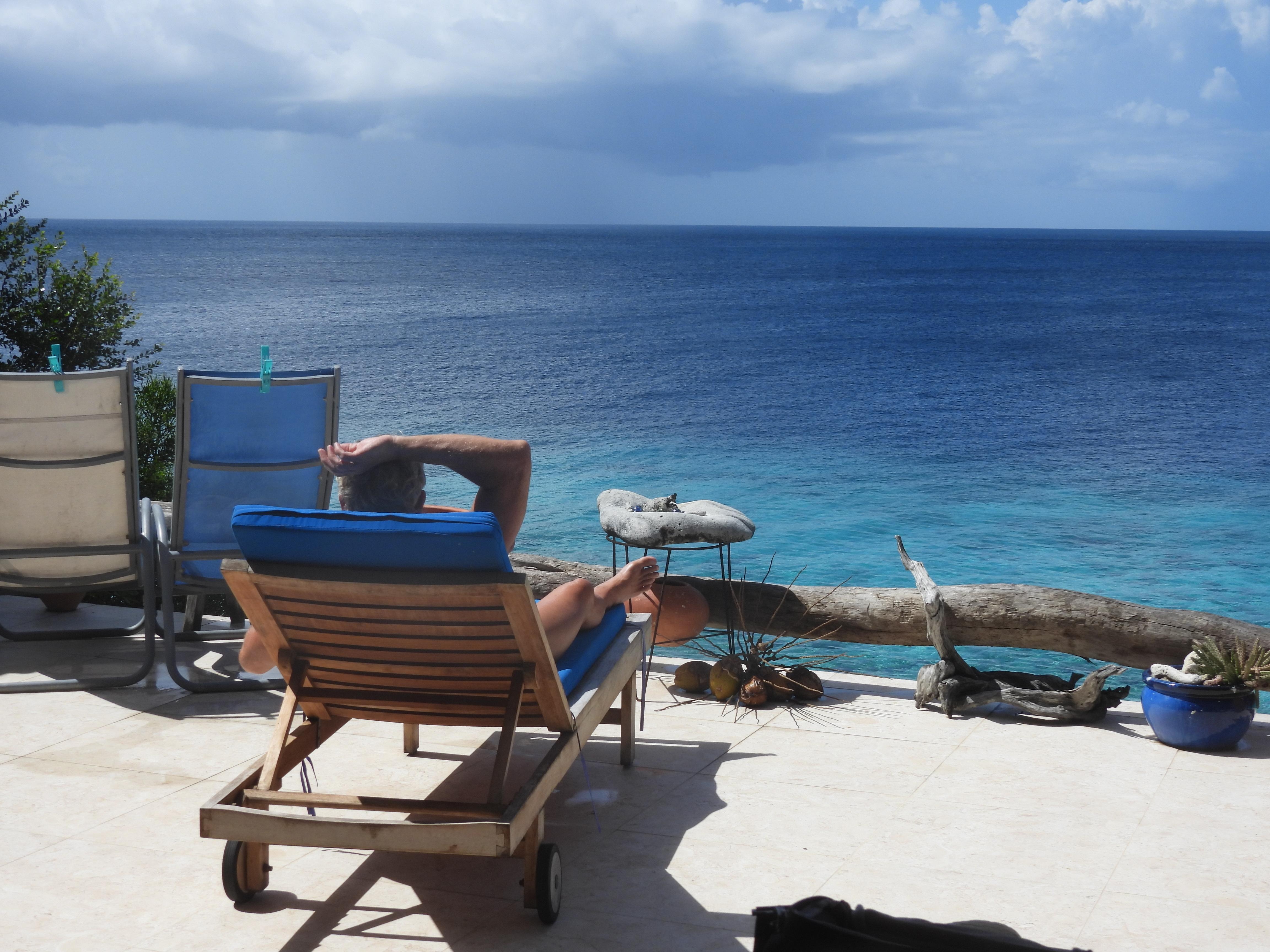 Hanging out on the deck.