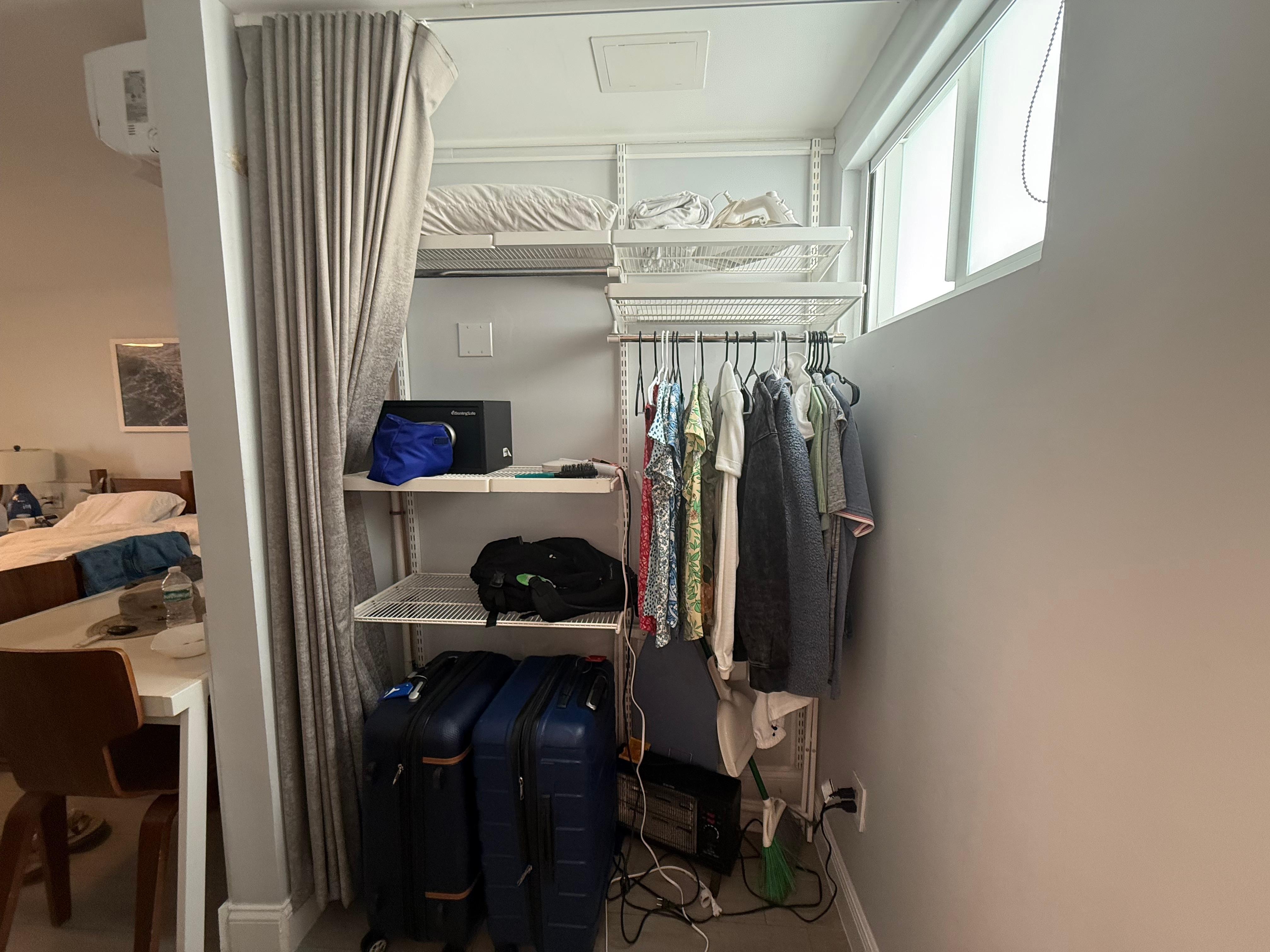 Wire & drape closet