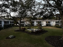 Courtyard from screened balcony