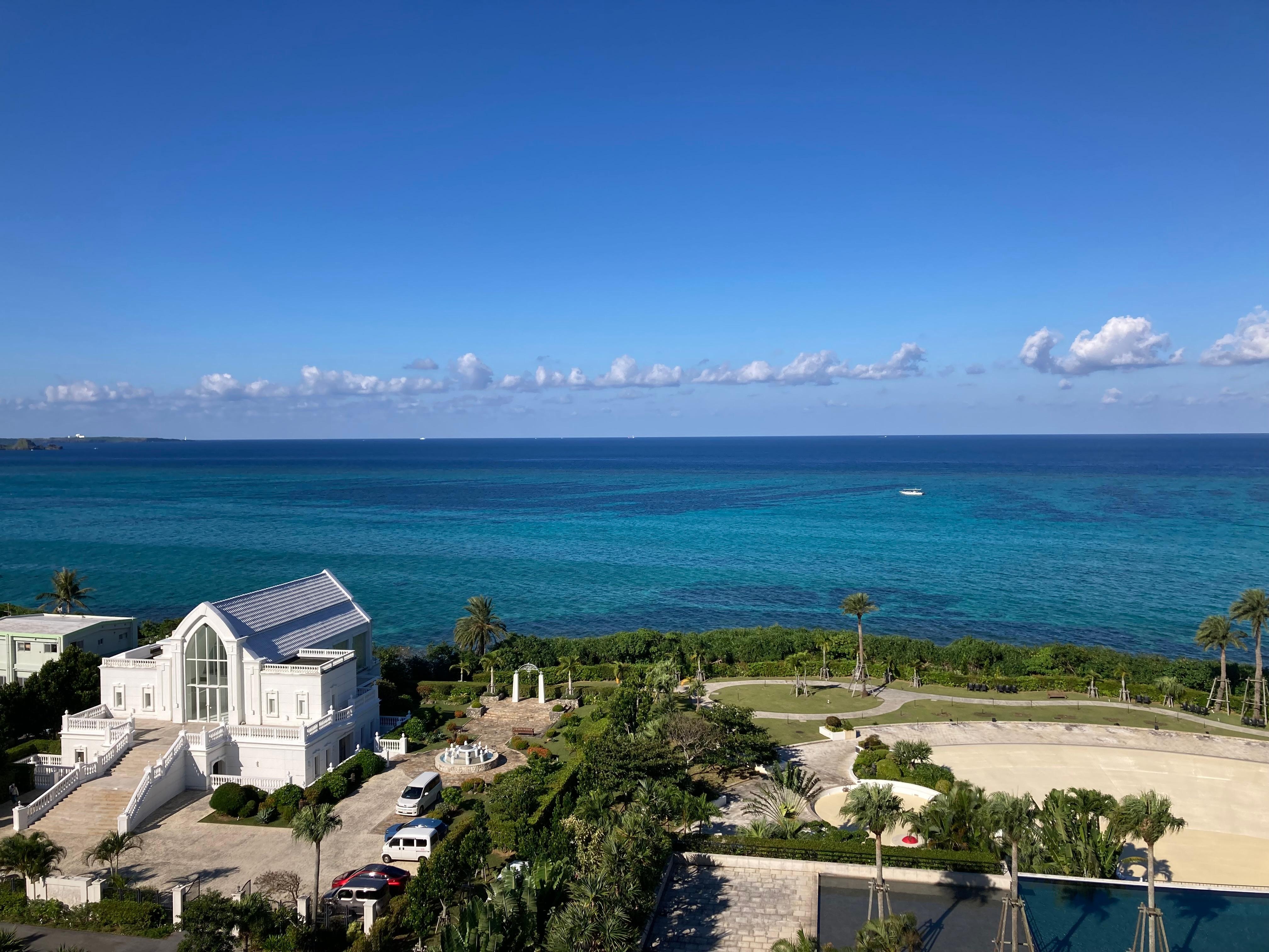 海が綺麗でした