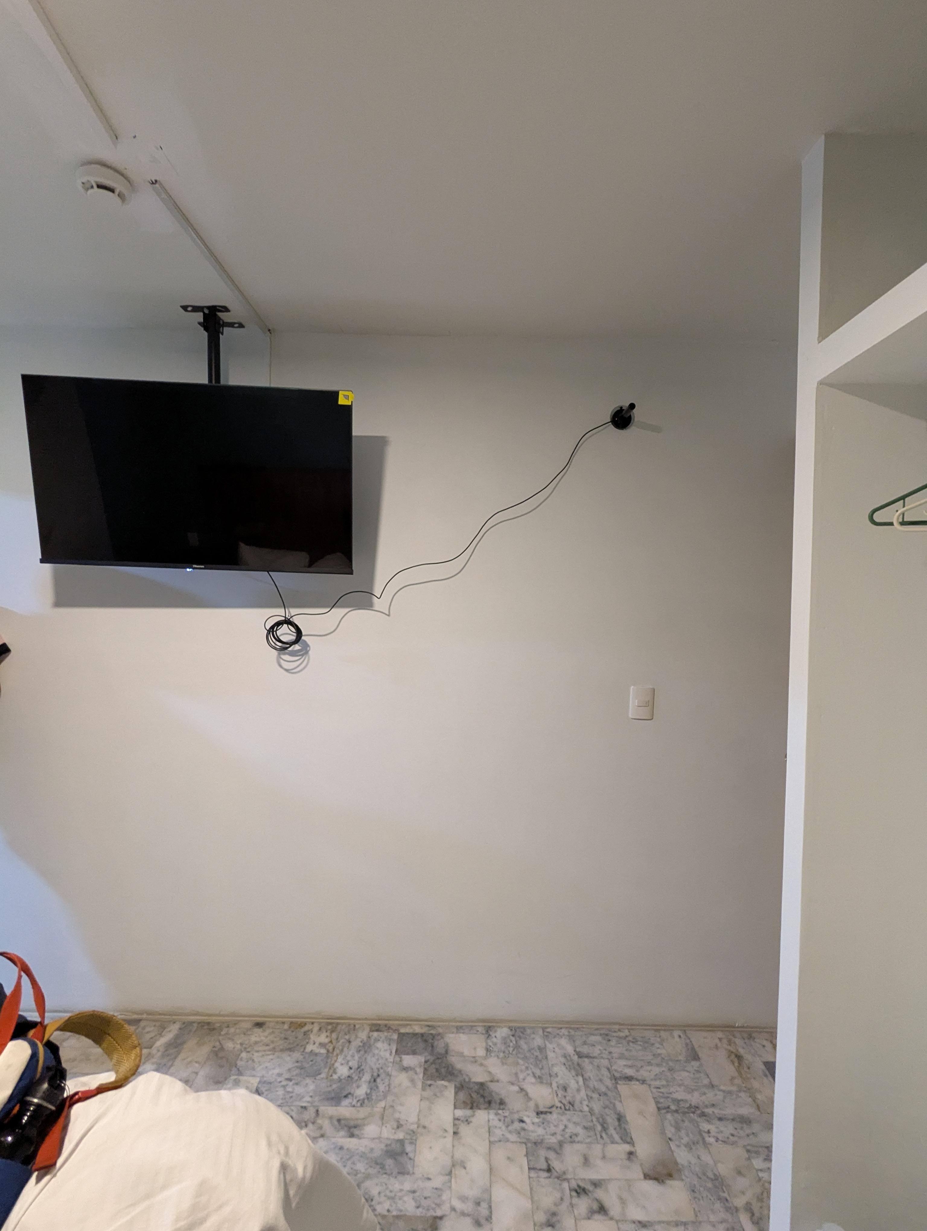 The cables are the only decor
