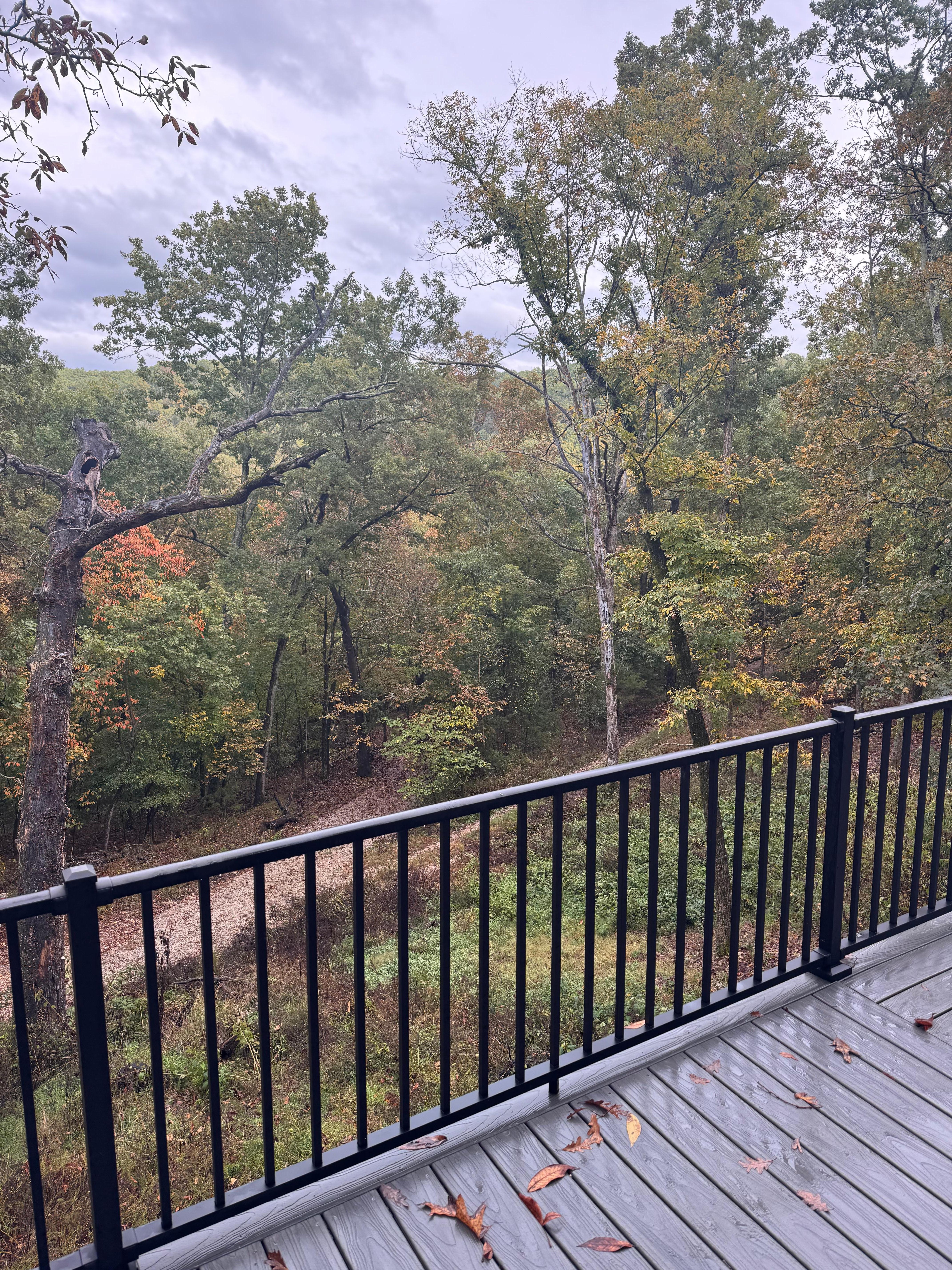 We loved that this deck was not accessible any other way except through the sliding doors of our cozy cottage.