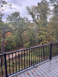 We loved that this deck was not accessible any other way except through the sliding doors of our cozy cottage.