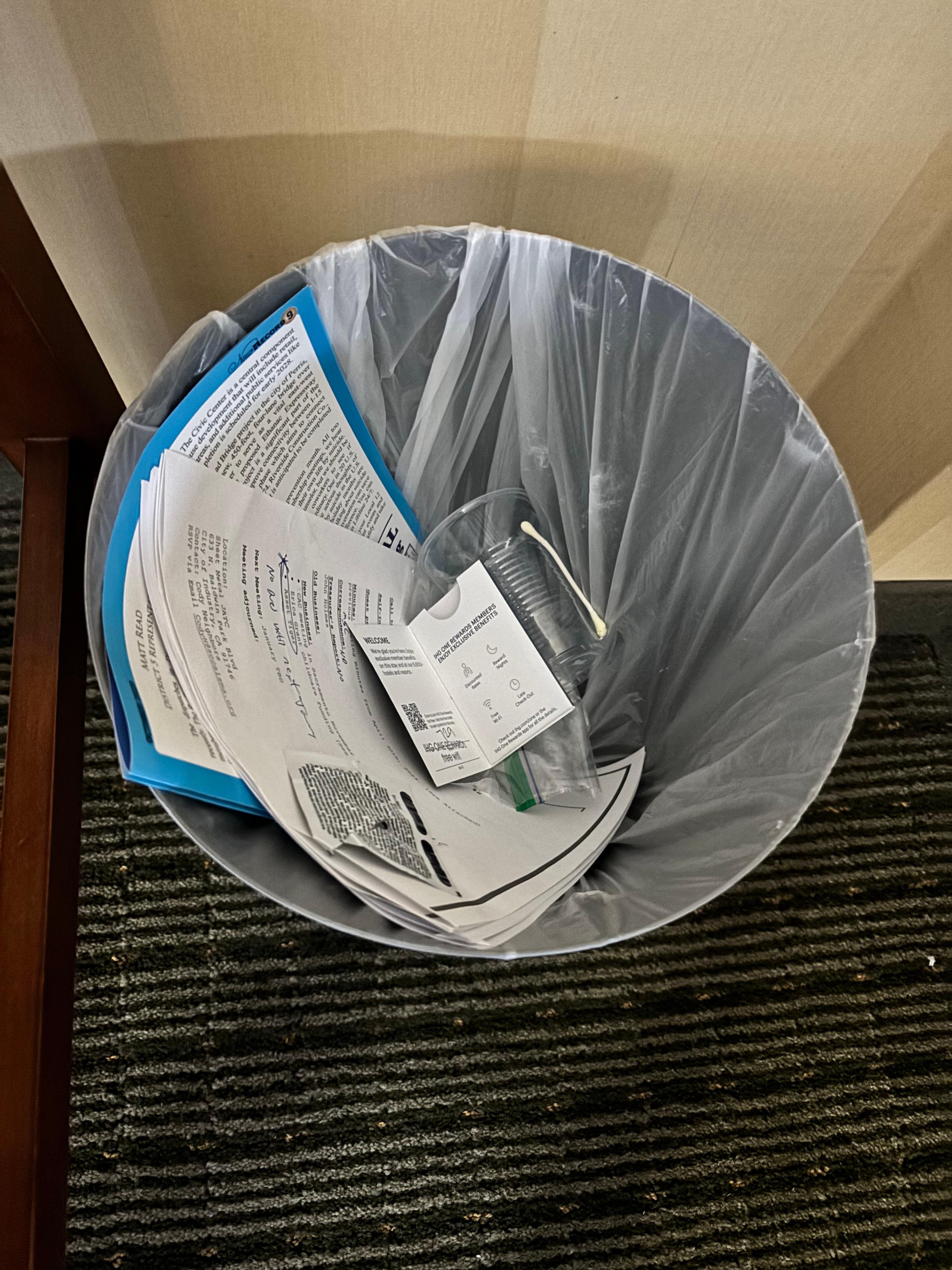 Garbage wast changed