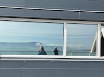 Reflected view from Sky Lounge deck.