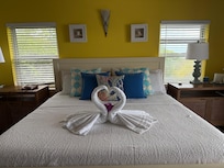 Our bedroom upon arrival.