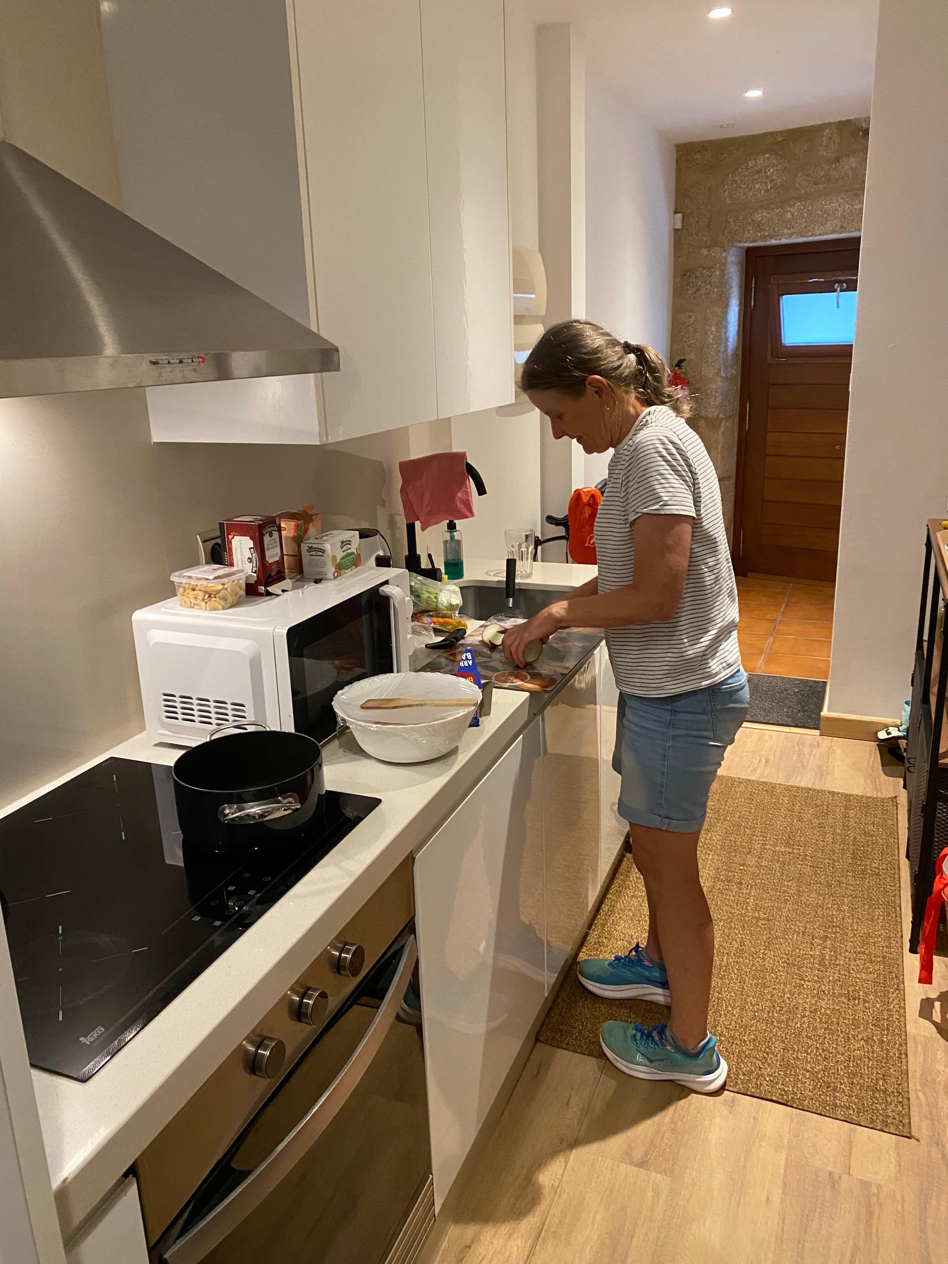 The kitchen in action 