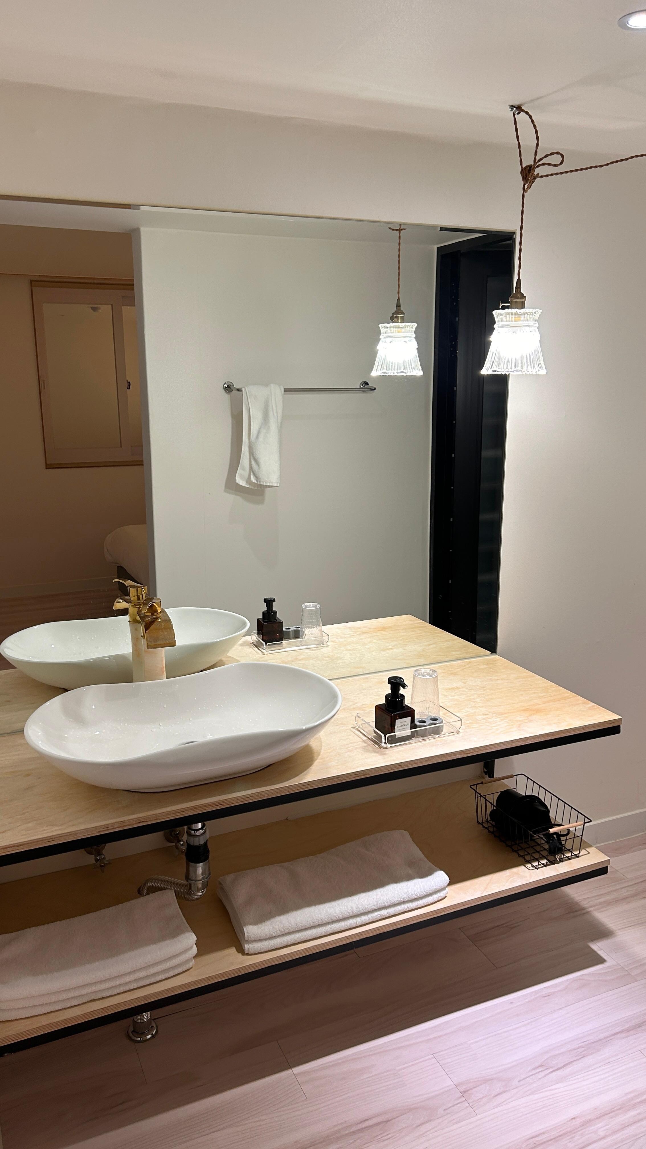 Bathroom had a separate toilet, shower, and sink which was nice. 