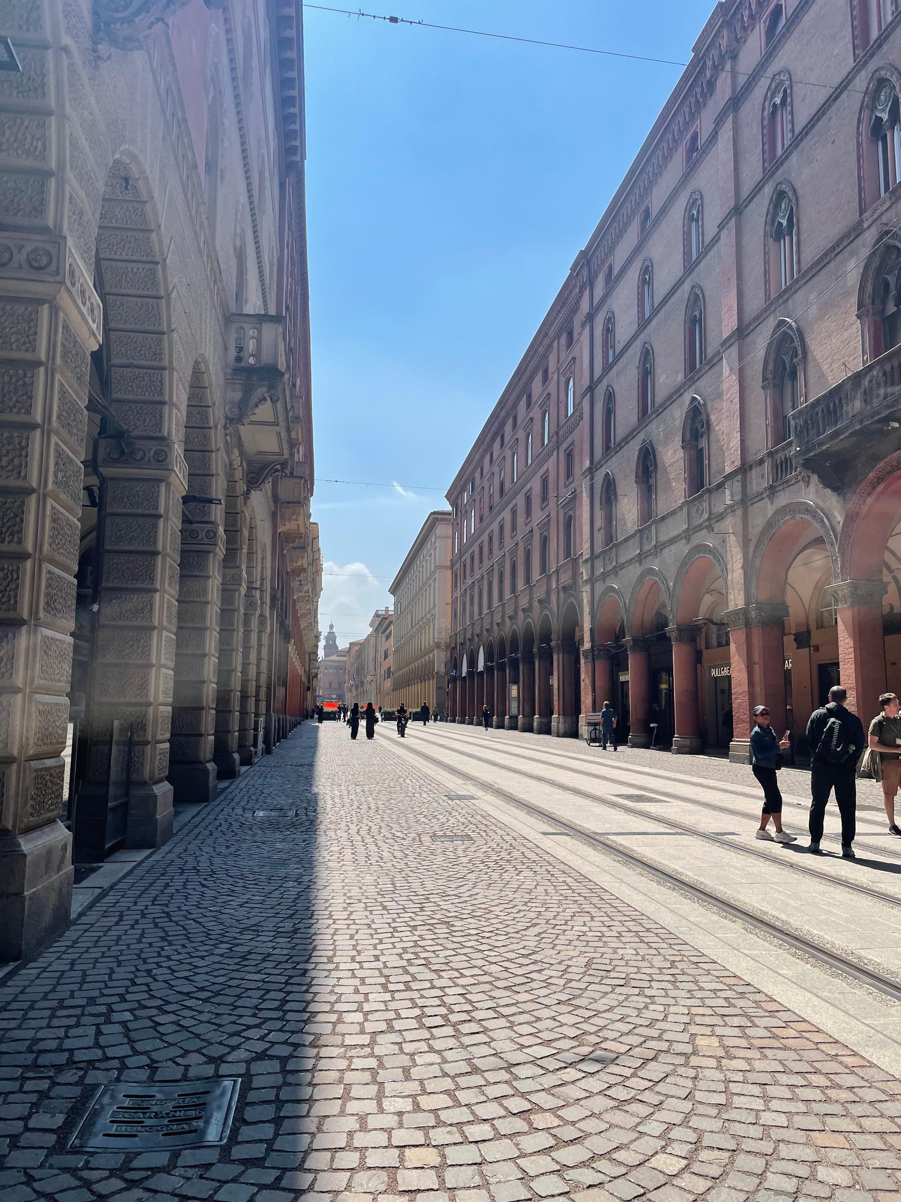 View down street of hotel Internationale