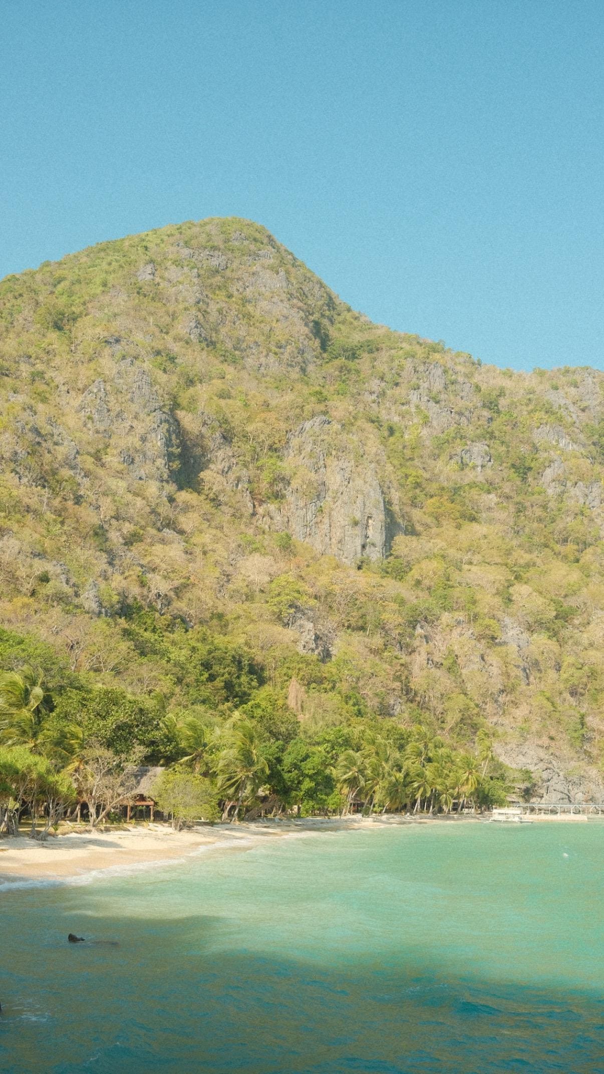 A view back onto the resort beach